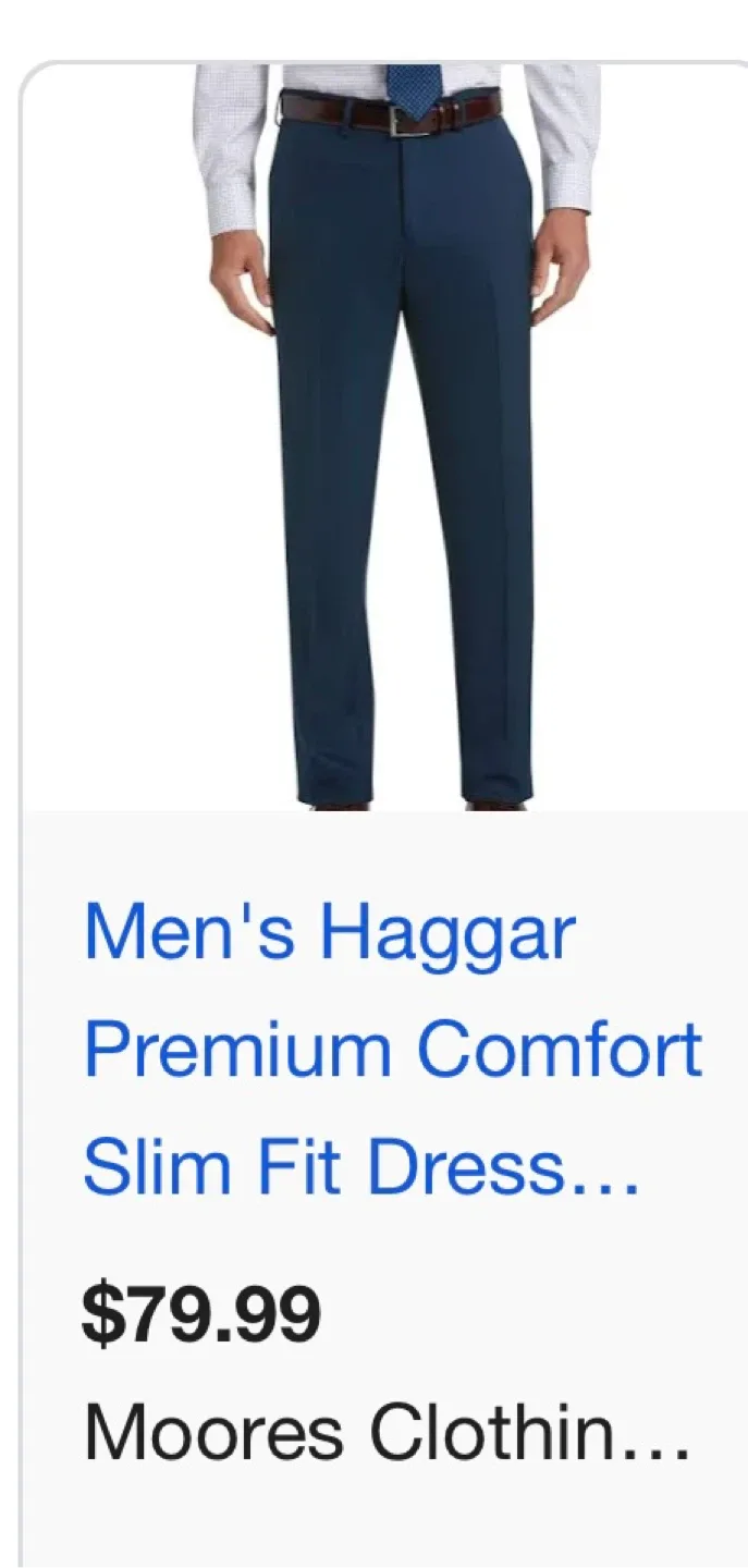 Haggar Slim-Straight All Day Comfort Pants 32x30 image indicator(3)
