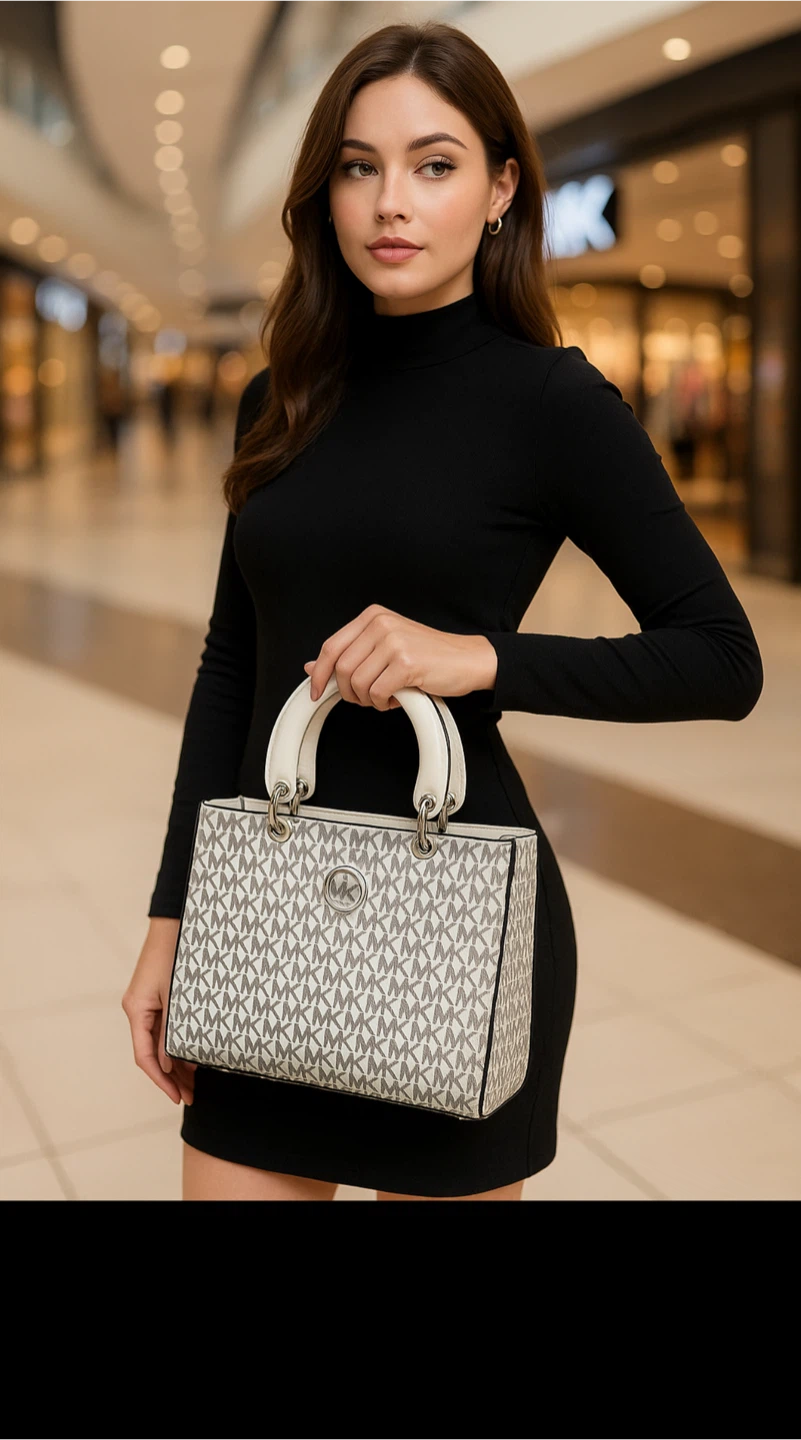 Michael Kors Satchel 3 colors black, white, brown - photo 2