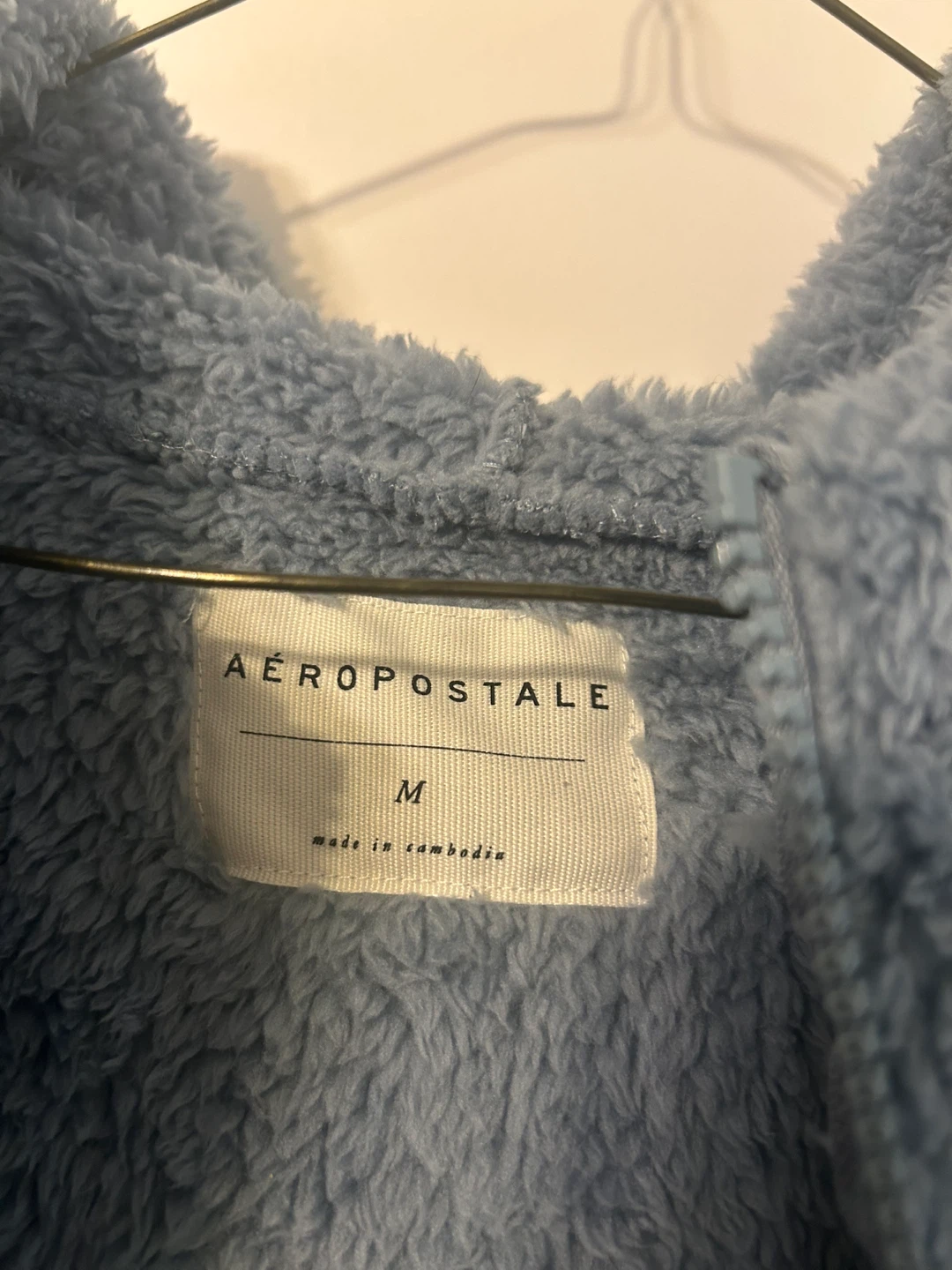 Aeropostale Blue Fuzzy Hoodie - Size M - photo 2