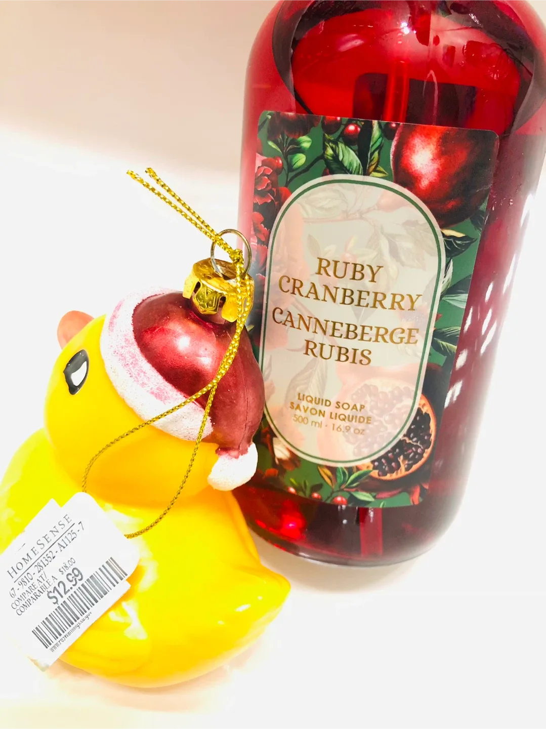 🥕 NEW Homesense Ruby Cranberry Liquid Soap & Christmas Duck image indicator(2)