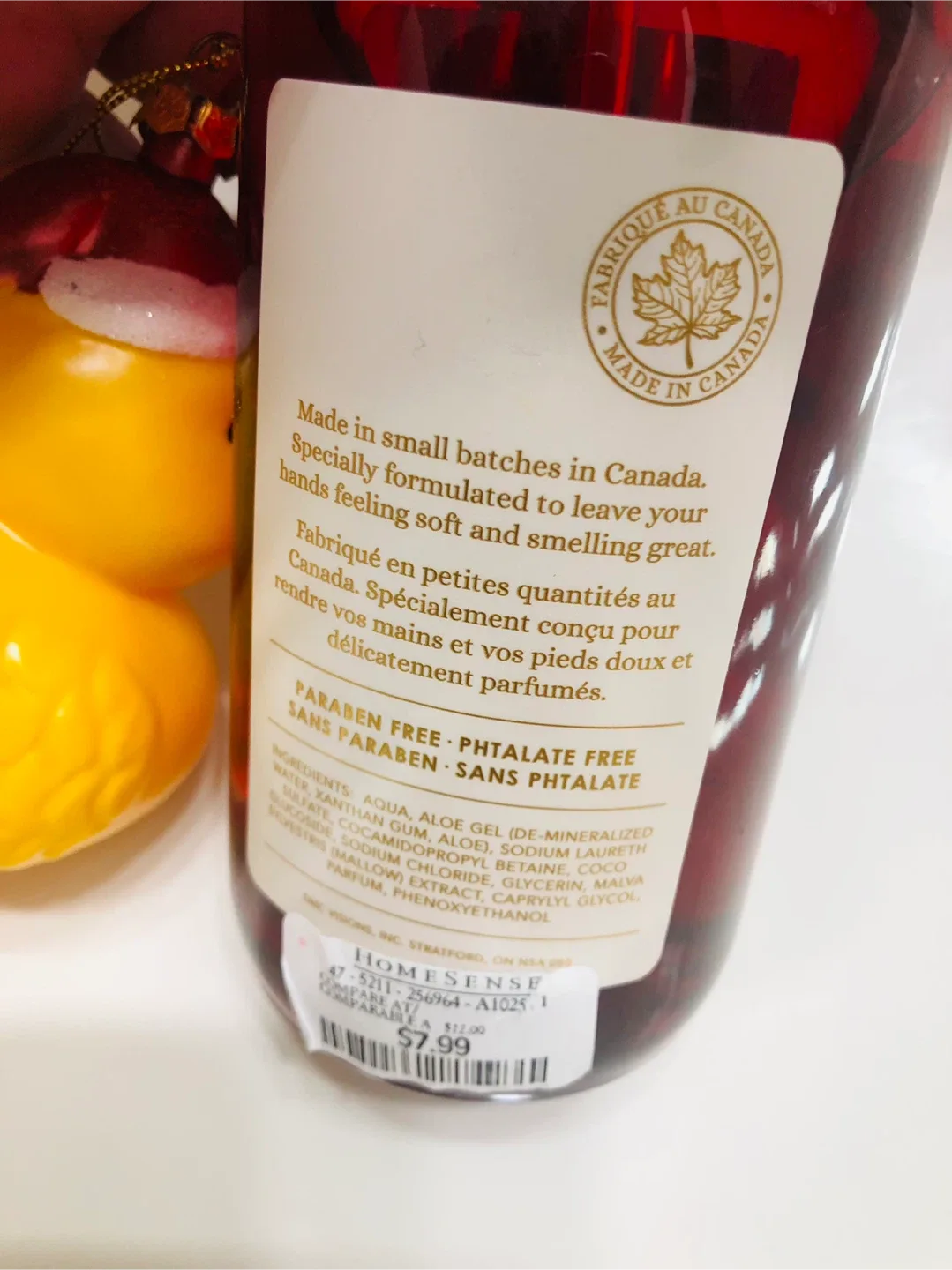 🥕 NEW Homesense Ruby Cranberry Liquid Soap & Christmas Duck image indicator(3)