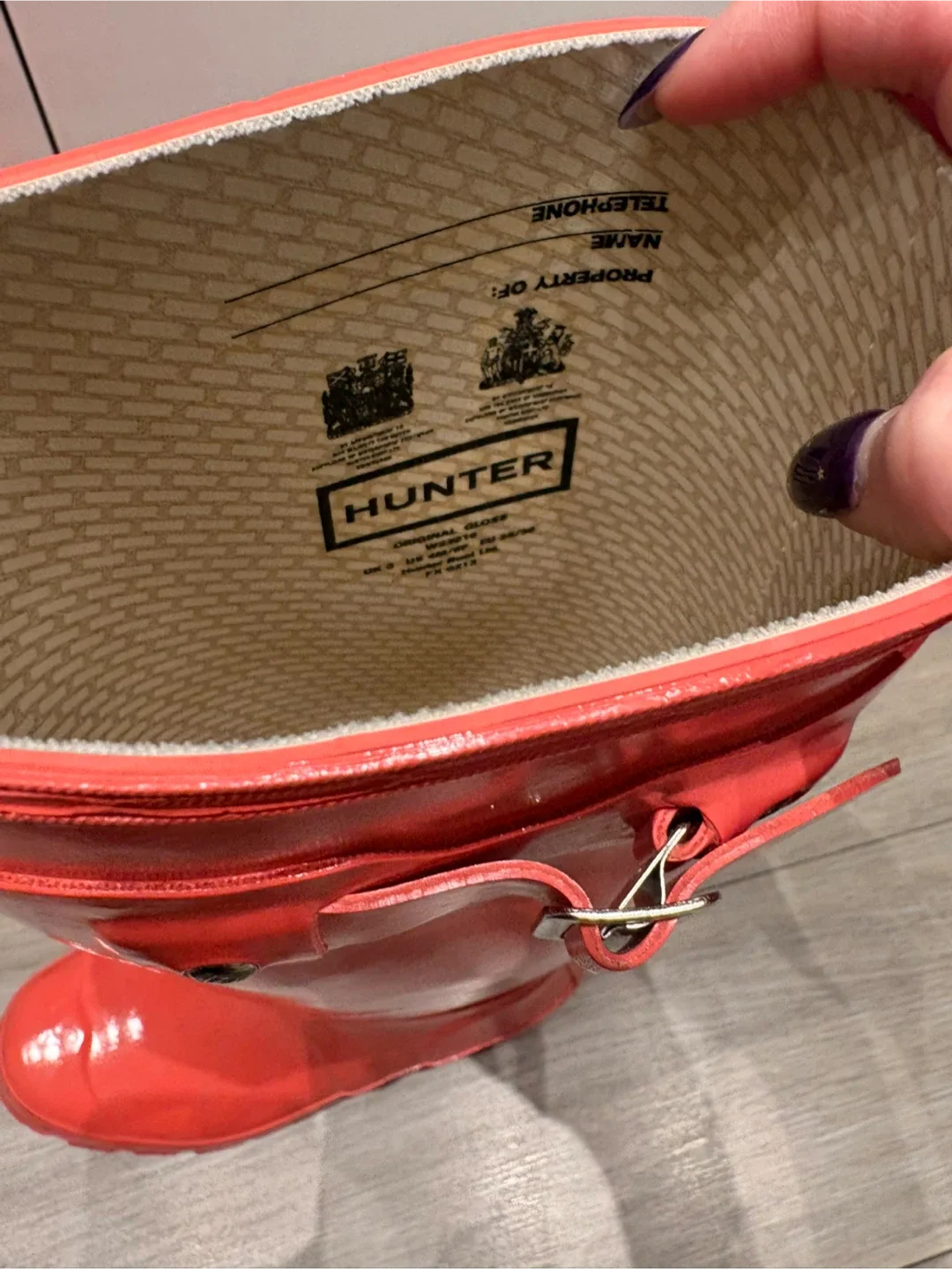 Hunter Original Tall Rain Boots - Size 6, Coral image indicator(3)