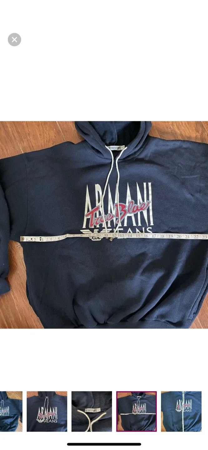 Armani True Blue Jeans Hoodie - Size L image indicator(4)