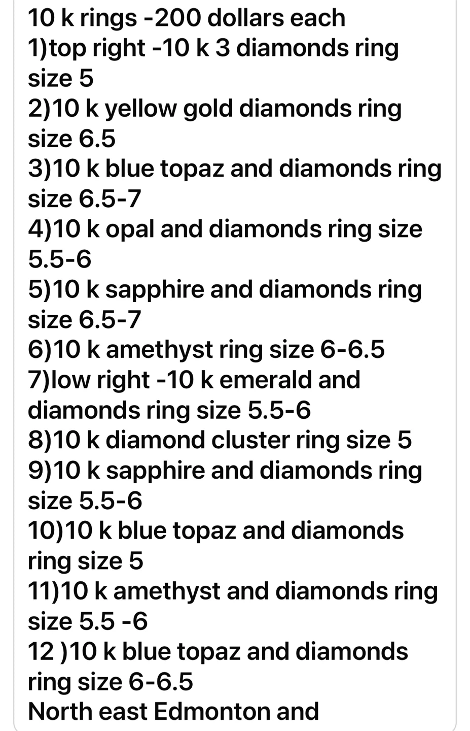 10k Gold Rings - 200 dollars each - photo 3