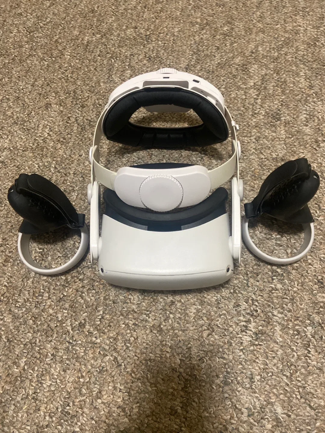 Meta quest 2 with head strap and grips
