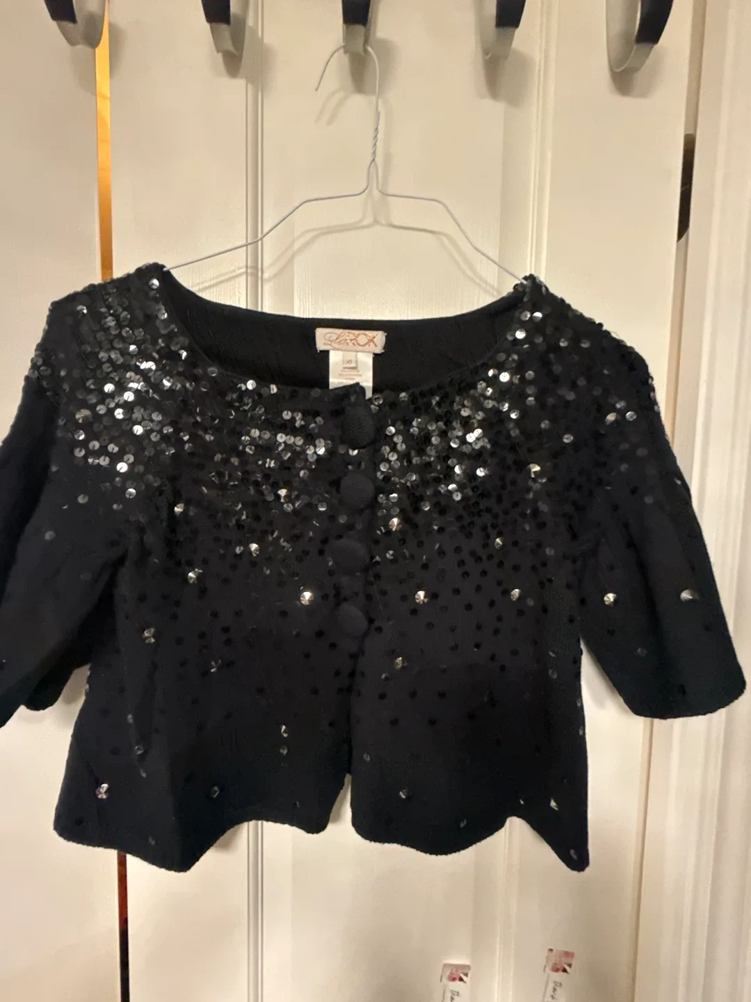 Szorok Black Sequin Bolero - Size M image indicator(2)