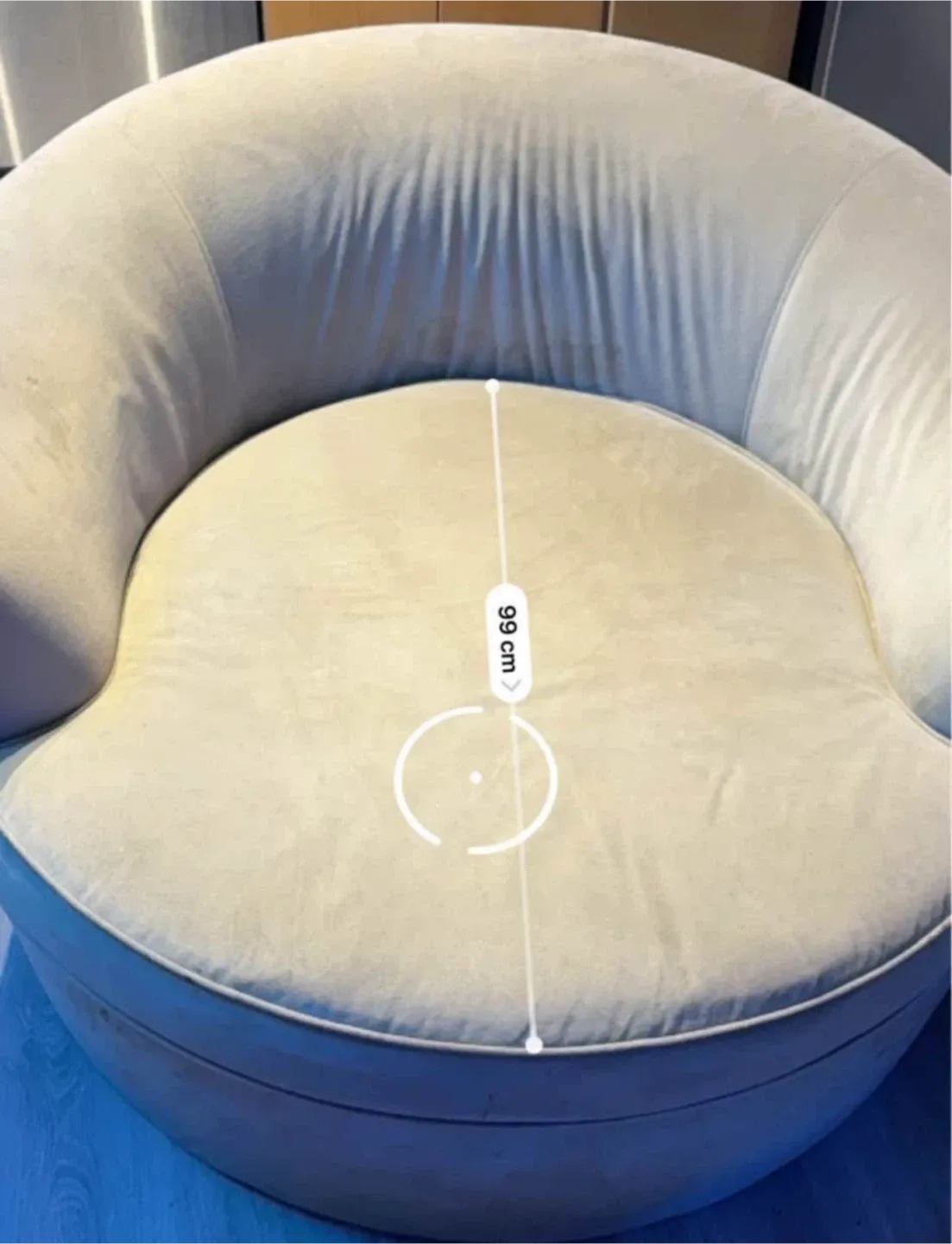 Round Swivel Accent Chair - Beige