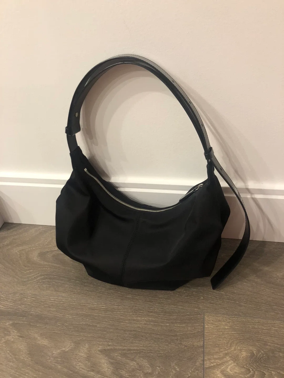 Nothing Written nylon hobo Bag image indicator(3)