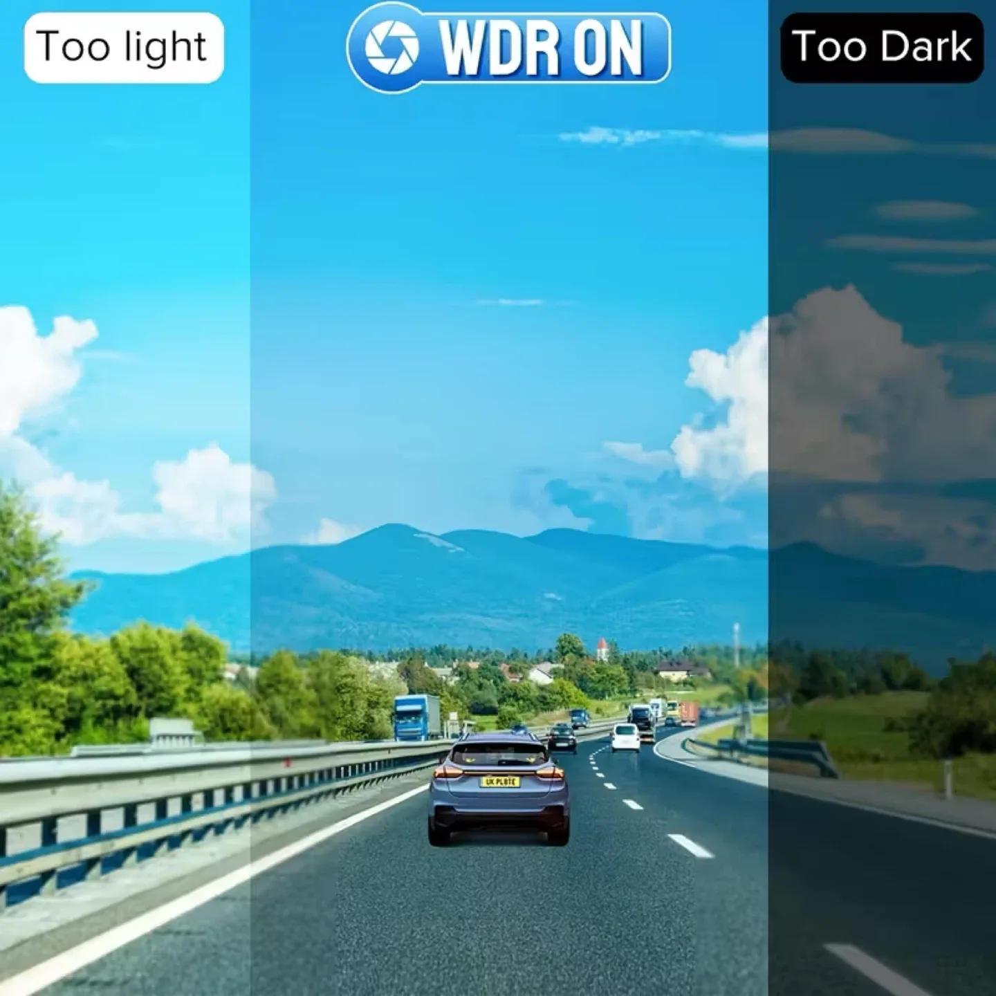 1080p dash cam 4 cameras motion det 64g memory card brand new image indicator(9)