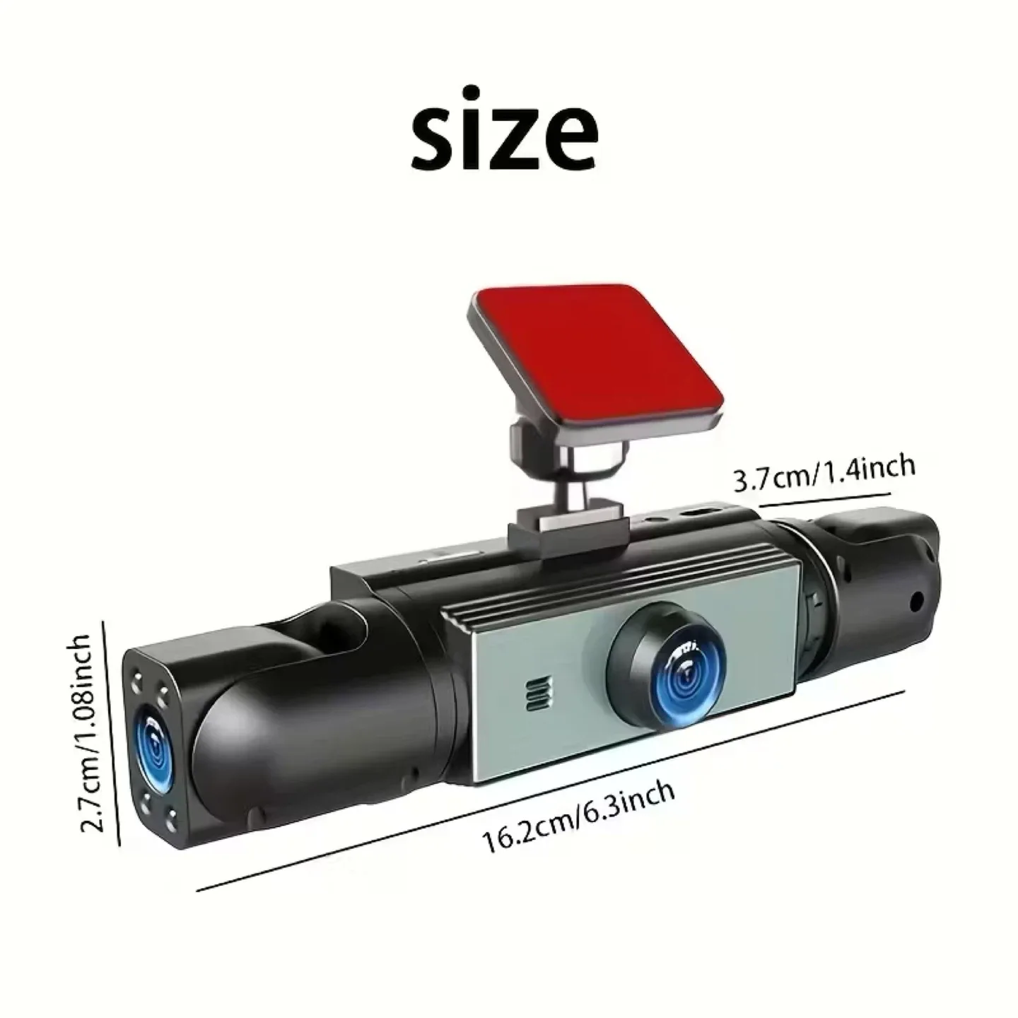 1080p dash cam 4 cameras motion det 64g memory card brand new thumbnail