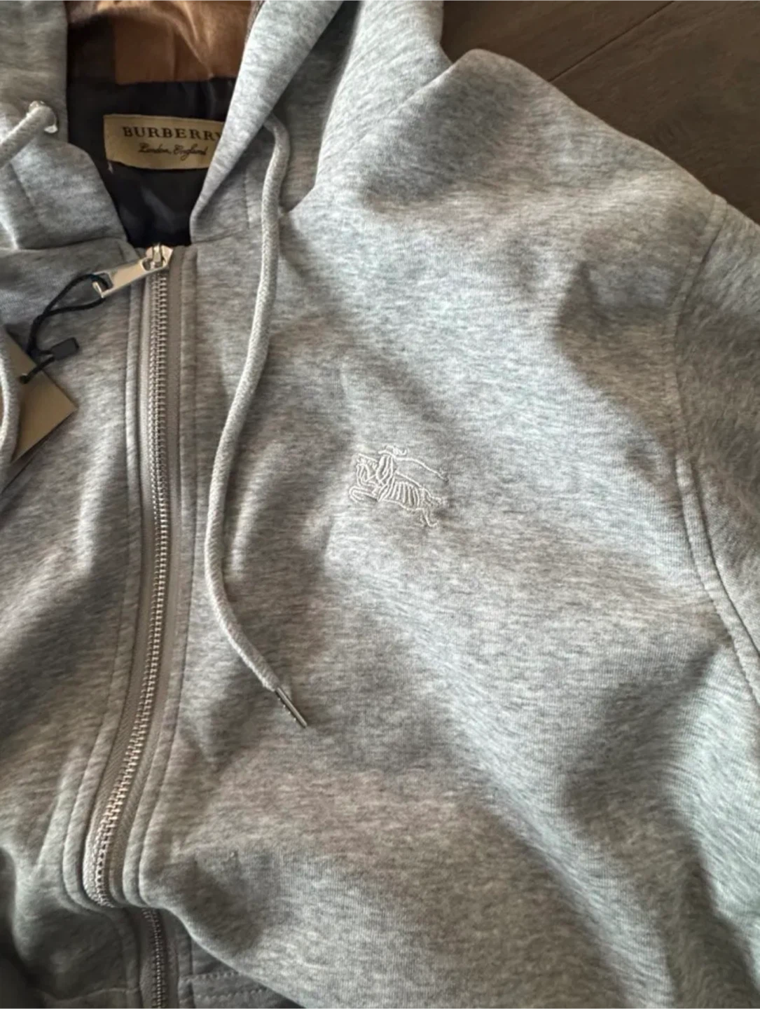 Burberry Grey Zip-Up Hoodie - photo 3