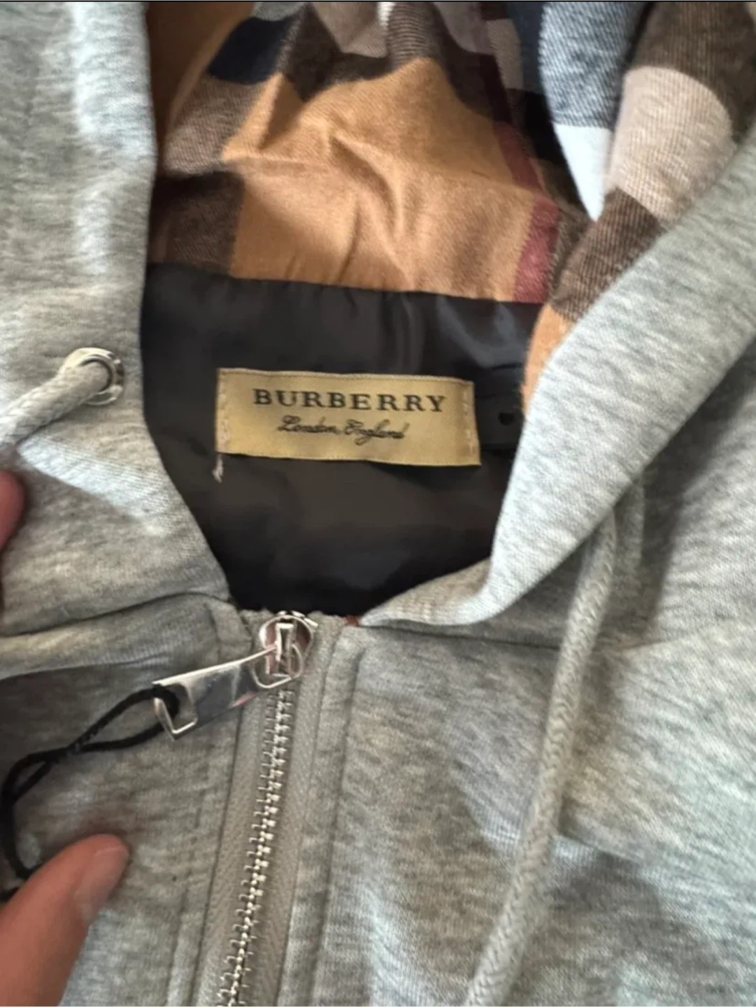 Burberry Grey Zip-Up Hoodie - photo 4
