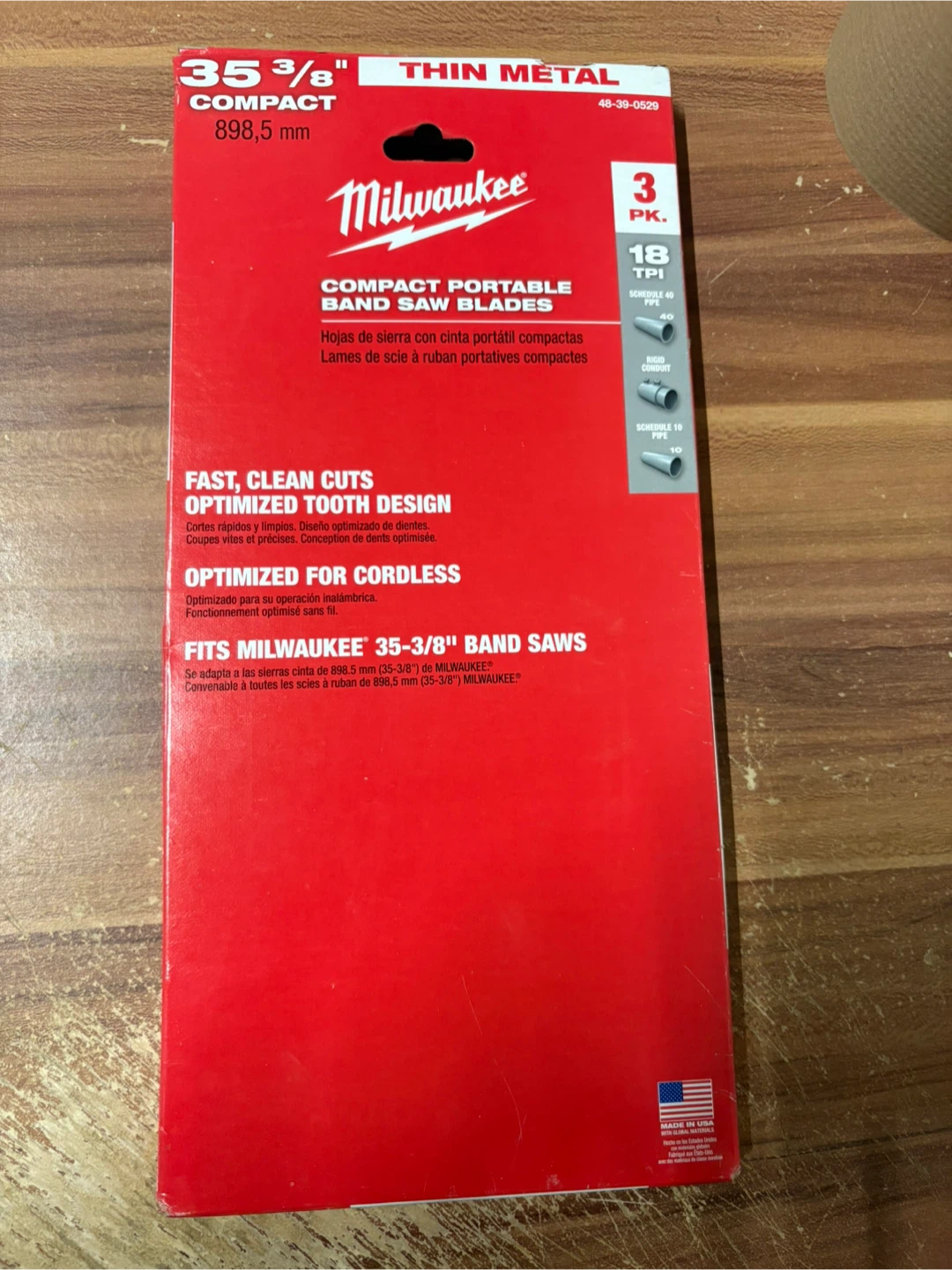 Milwaukee 35-3/8" Compact Band Saw Blades - 3 Pack