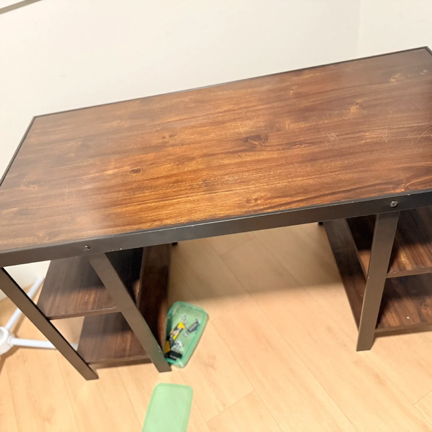 Wood and Metal Desk