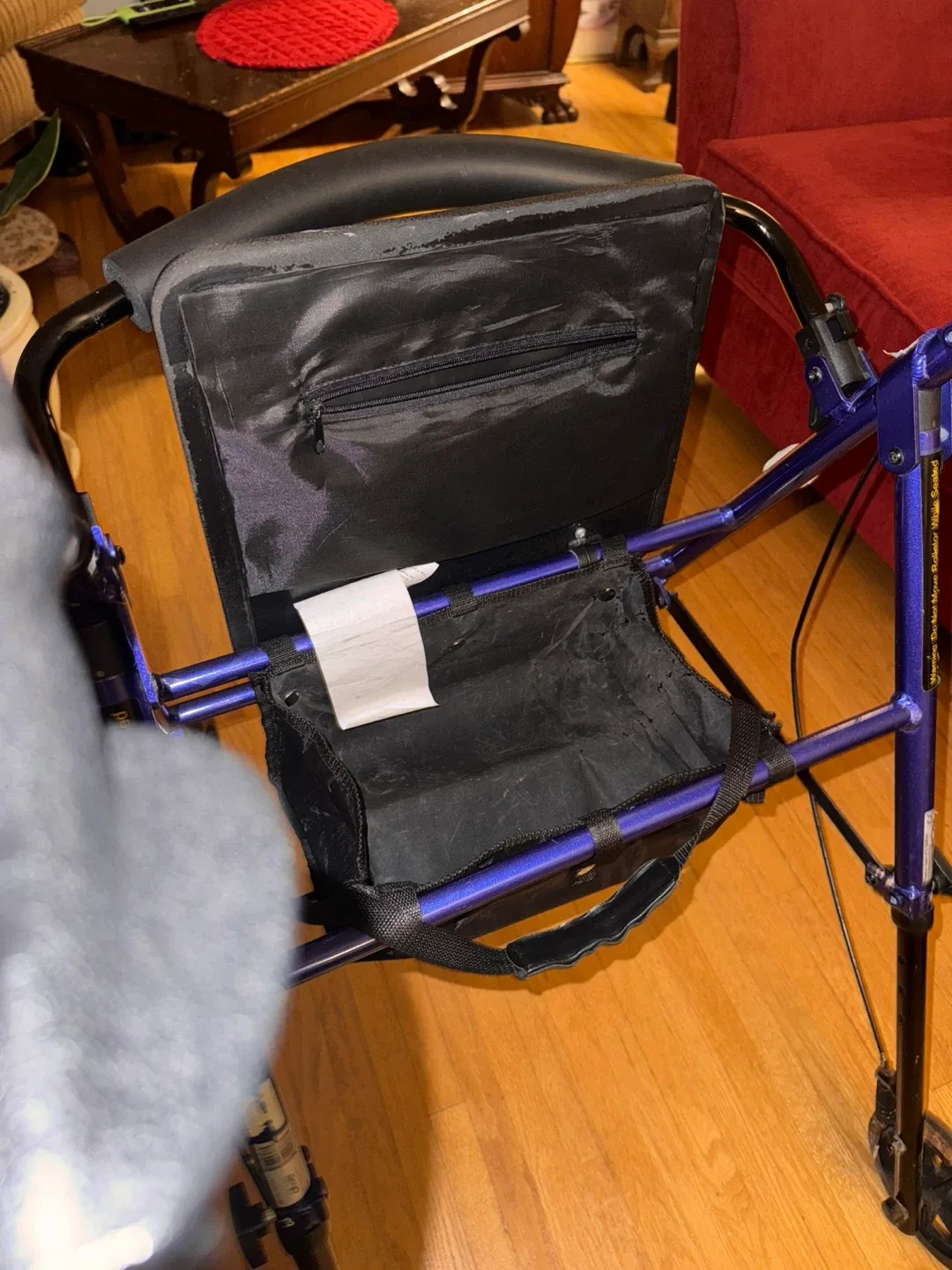 Drive RTL10261BL Blue Folding Walker with Seat image indicator(4)