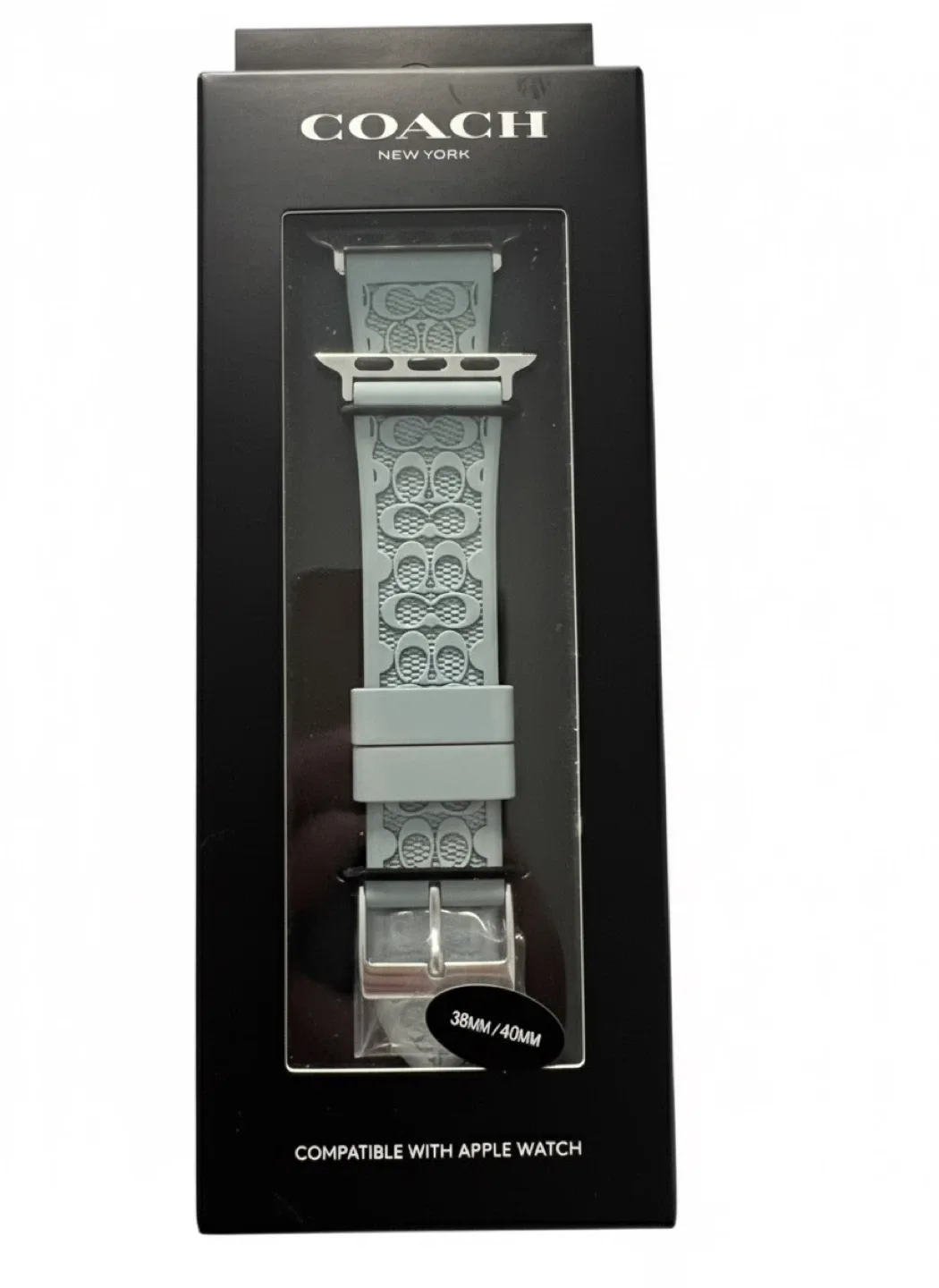 NEW Coach 14700111 Siliconee Apple Watch Strap 38mm 40mm 41mm image indicator(6)