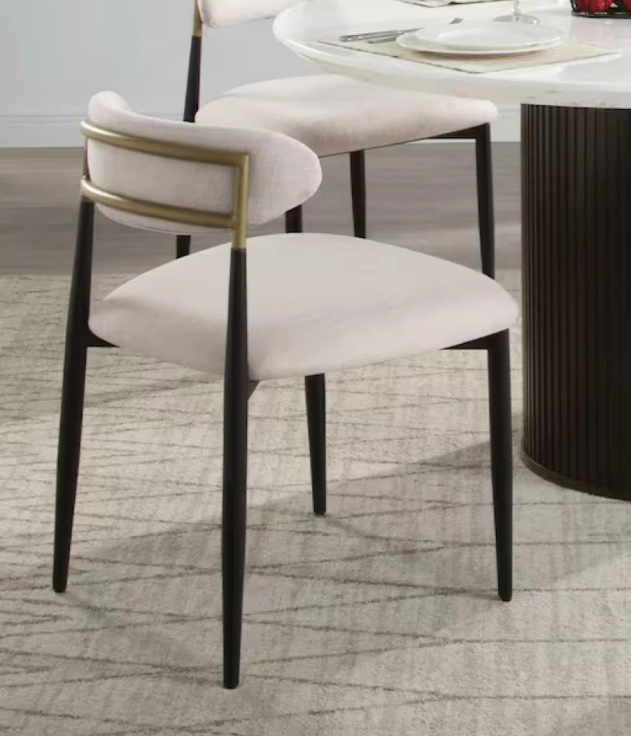 ACME Beige Side Chair (Set-2)