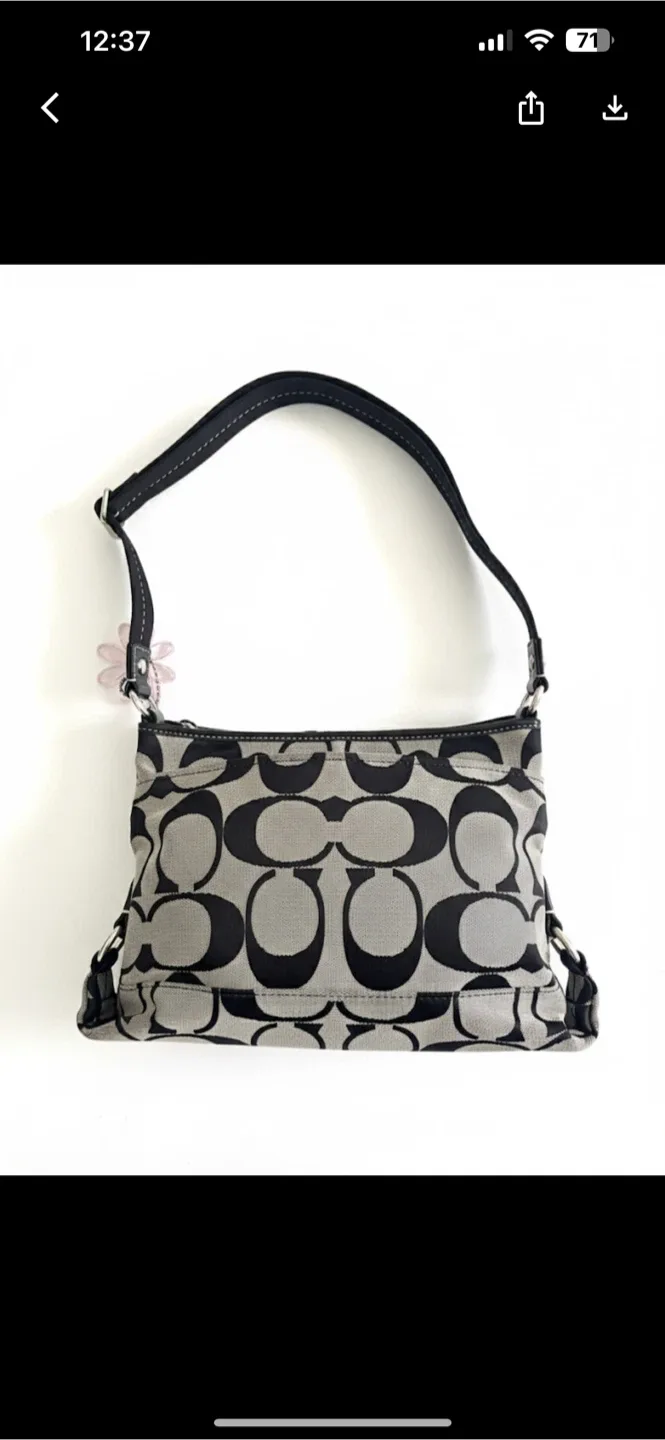 Coach Classic Daisy Signature Flap Bag Y2K image indicator(5)