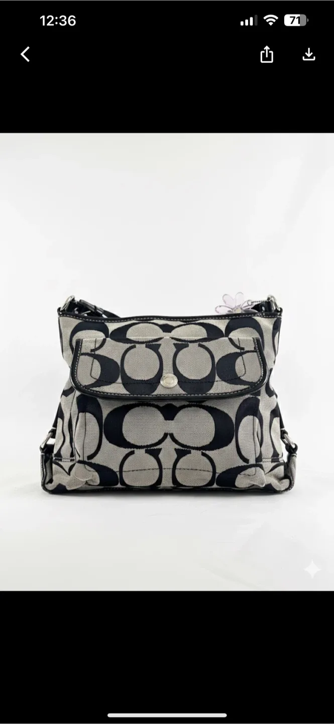 Coach Classic Daisy Signature Flap Bag Y2K image indicator(2)