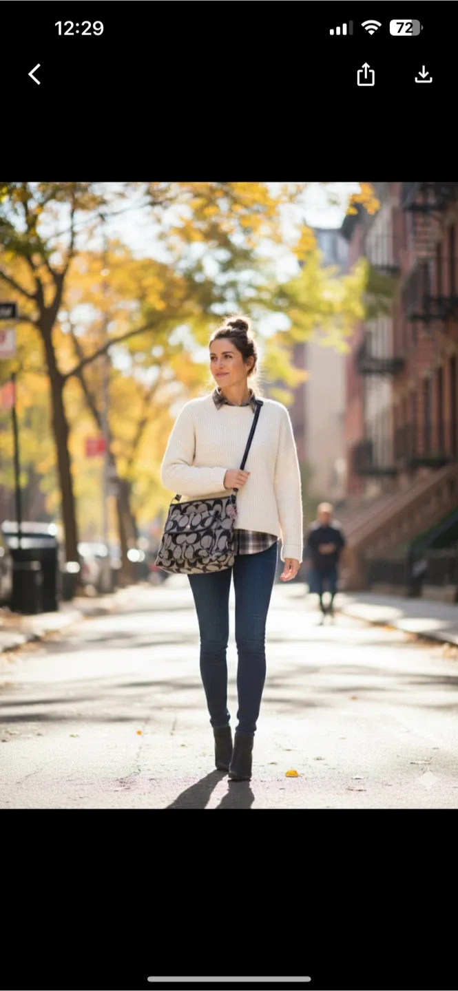 Coach Classic Daisy Signature Flap Bag Y2K image indicator(9)