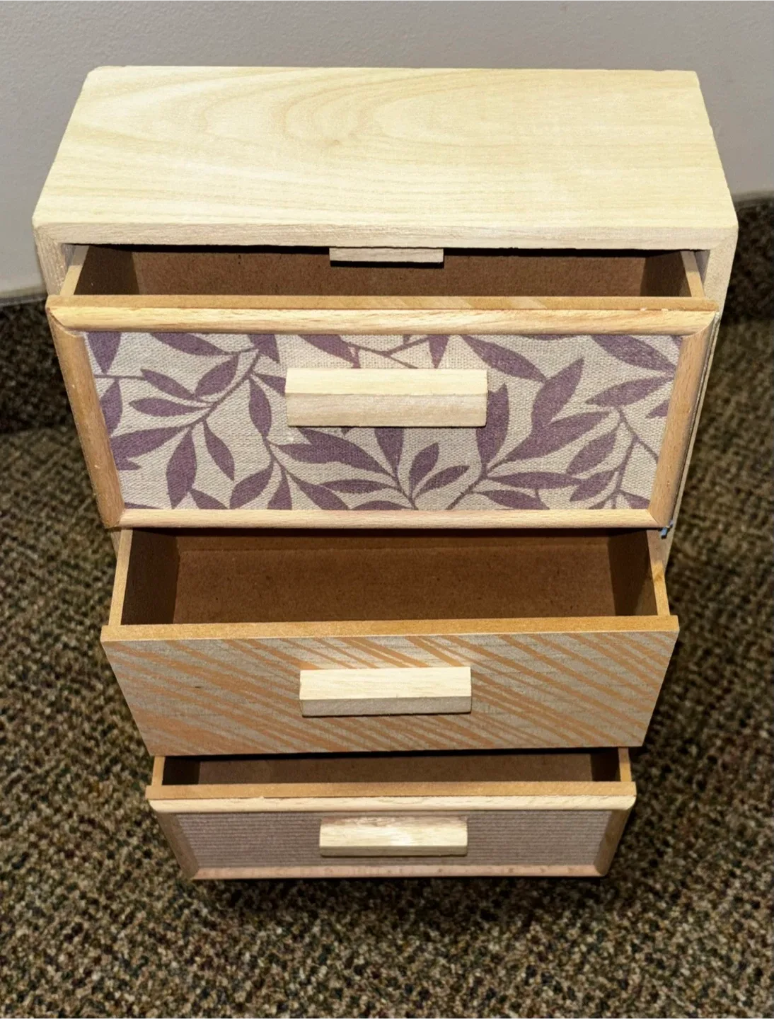 Wooden 3-Drawer Mini Storage Cabinet image indicator(3)