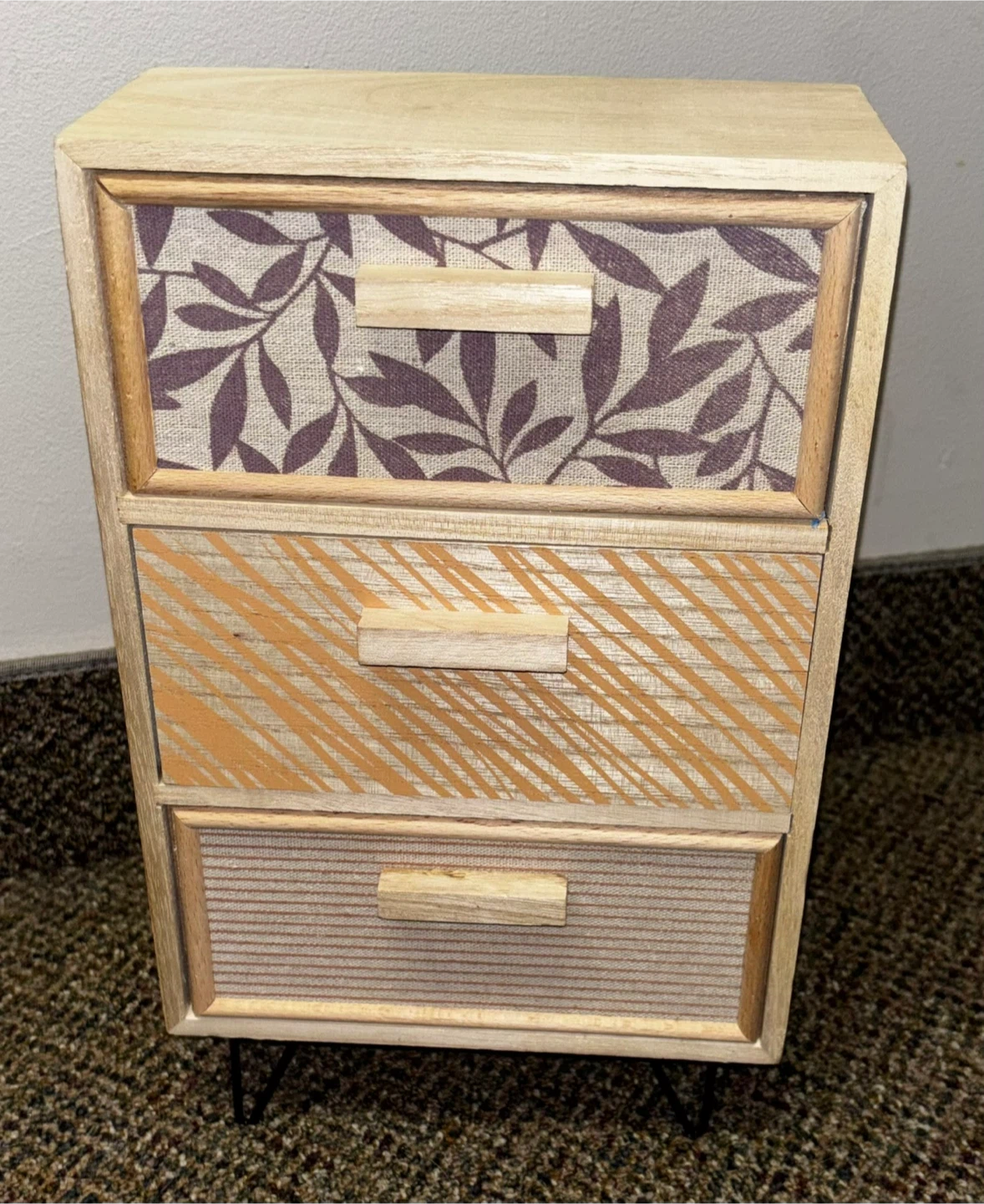 Wooden 3-Drawer Mini Storage Cabinet