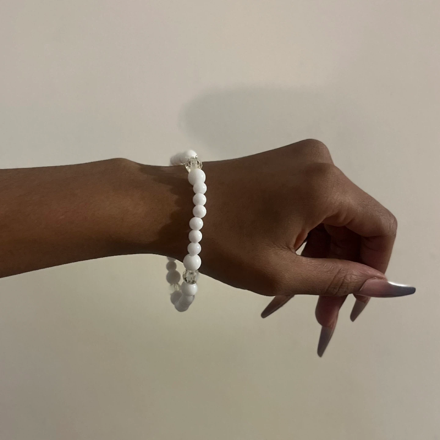 White Beaded Bracelet - photo 2