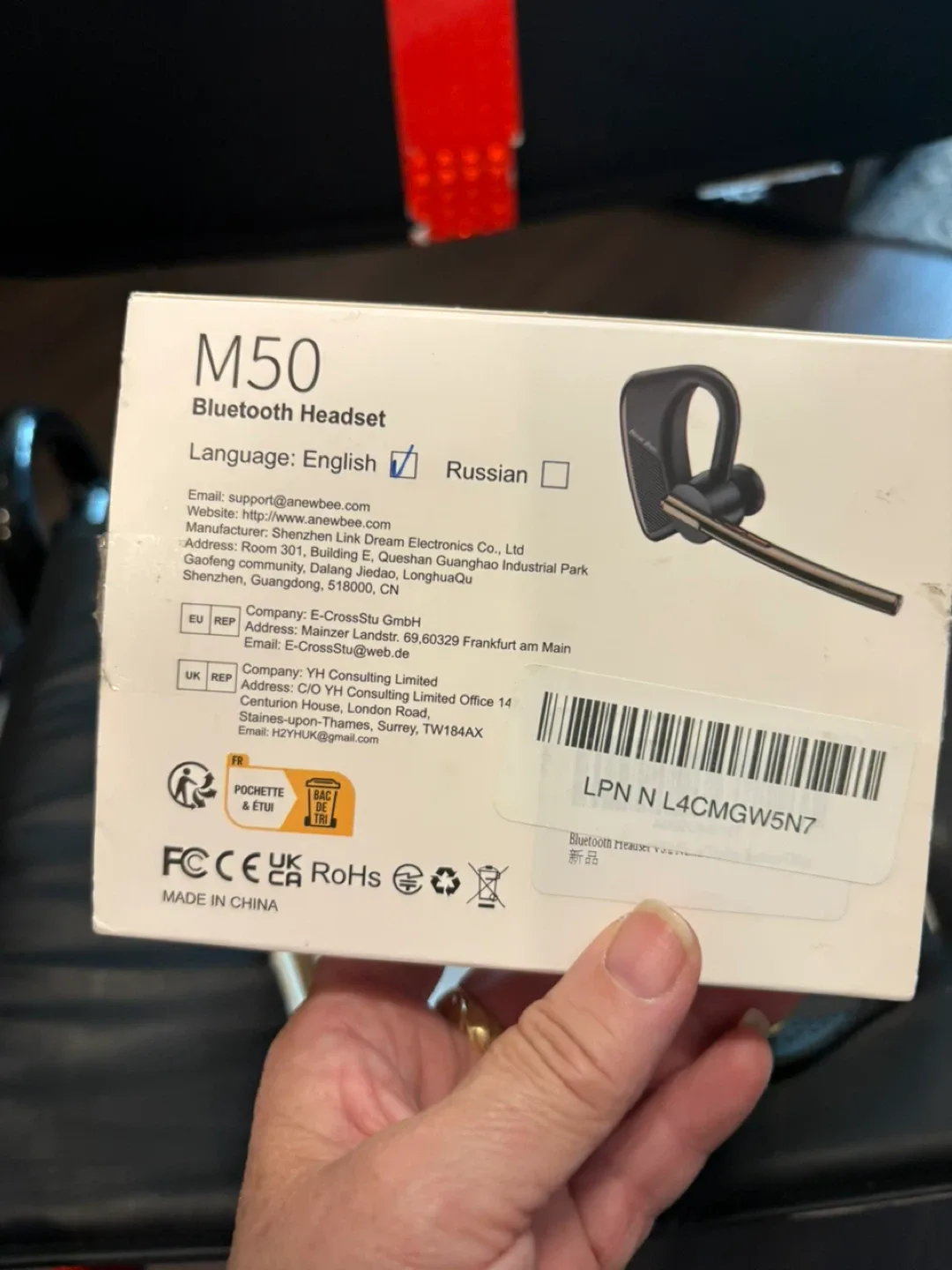 New Bee Bluetooth Headset with Case image indicator(8)