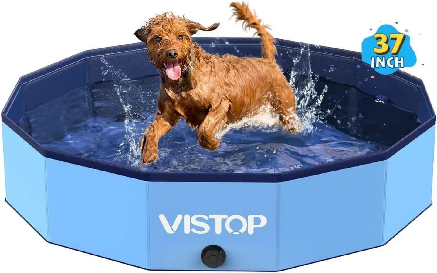 VISTOP Large Foldable Pool - 37” - BNIB