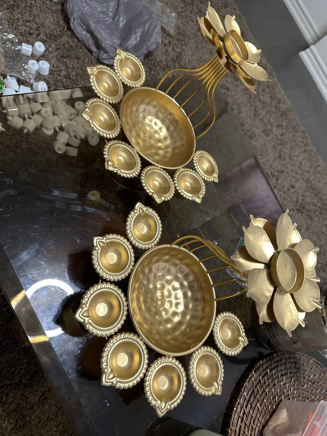 Diwali Decorative Candle Holders - Gold image indicator(2)