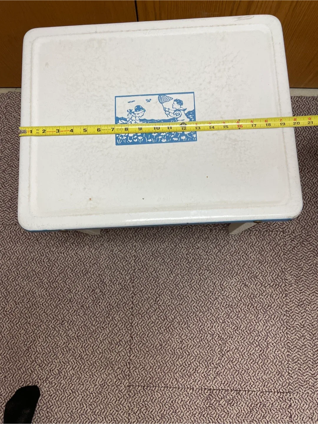 Vintage 1920's Children's Table - White & Blue image indicator(4)