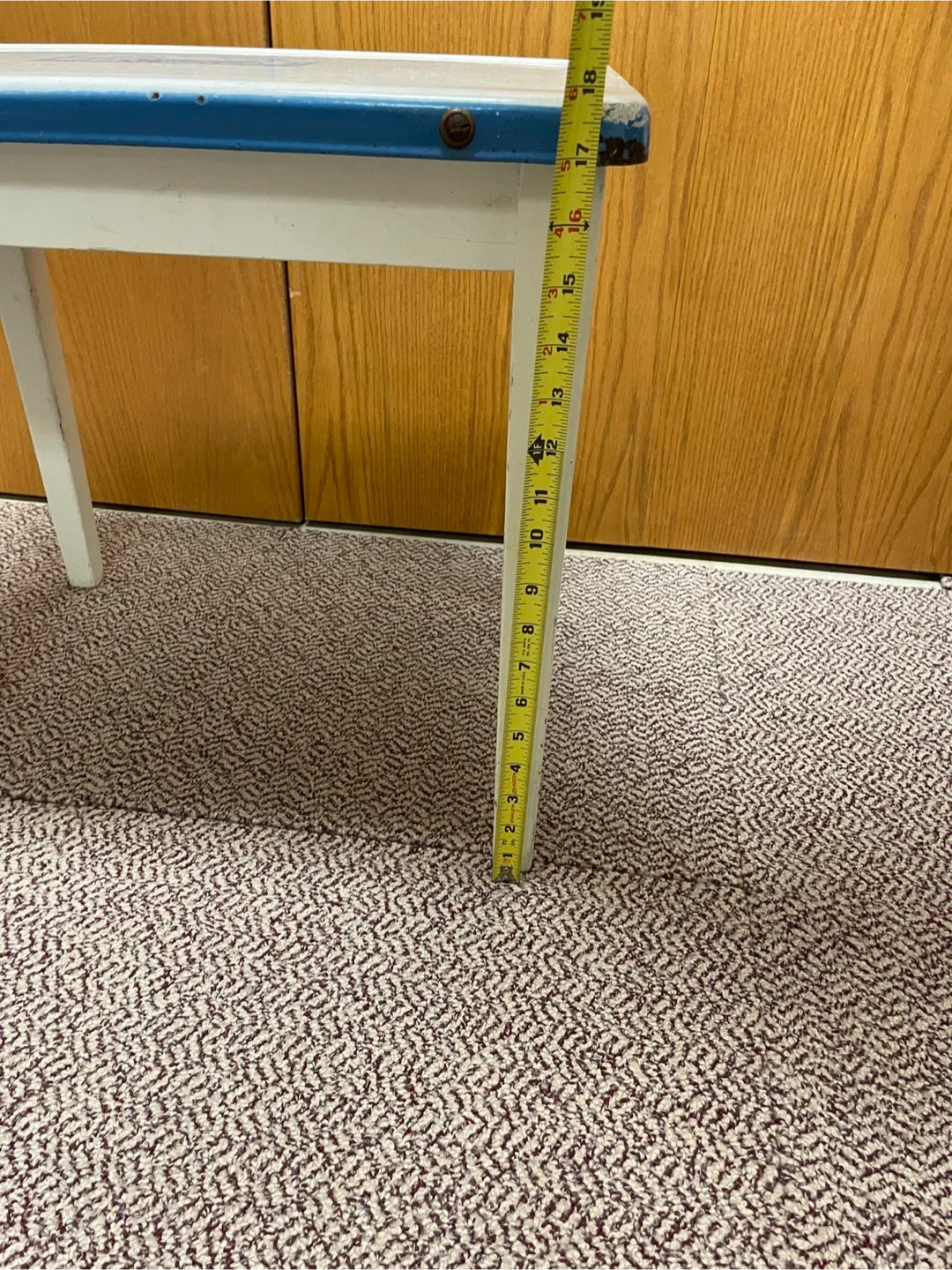 Vintage 1920's Children's Table - White & Blue image indicator(3)