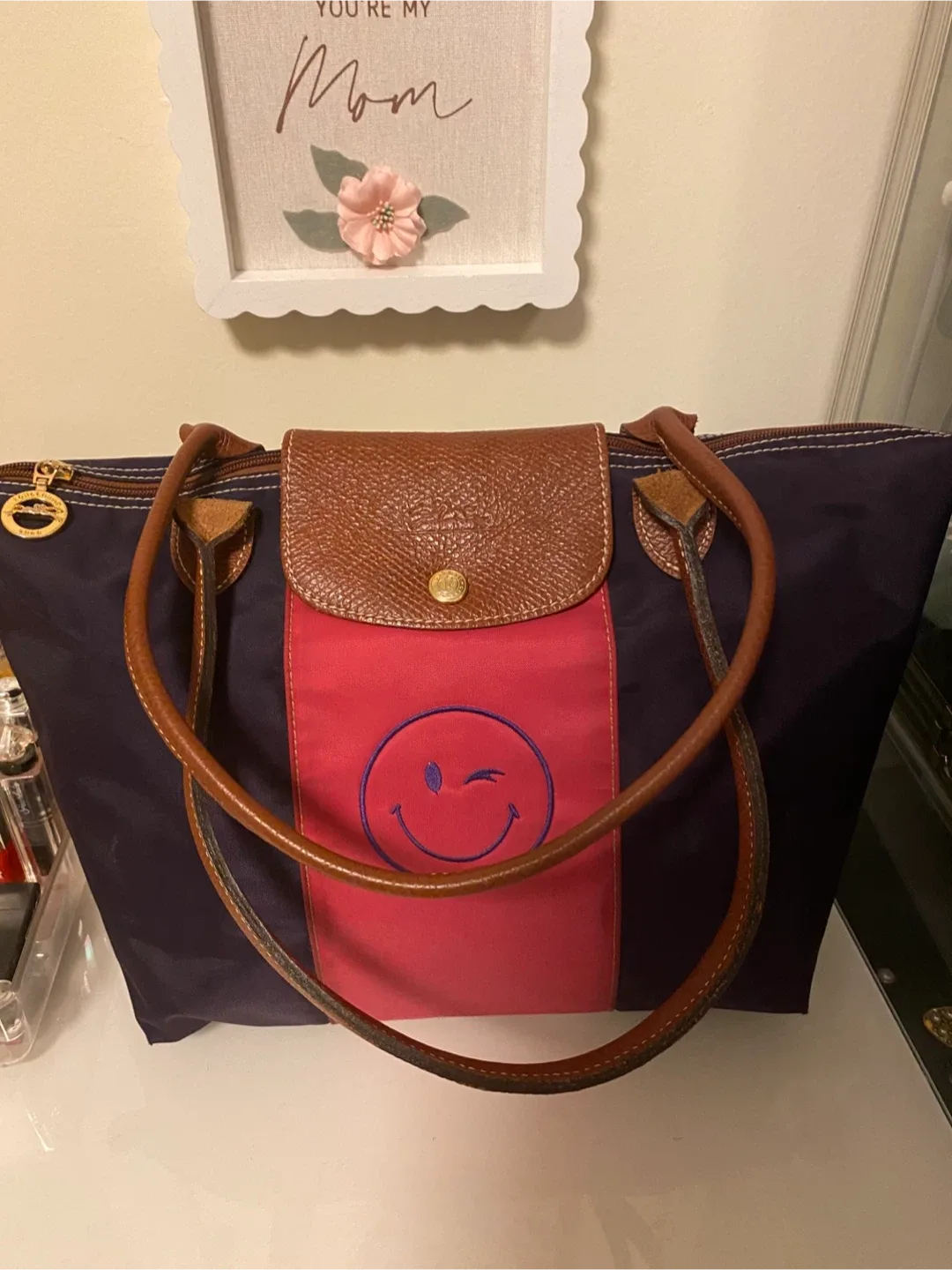 Longchamp Tote Bag emoji limited edition