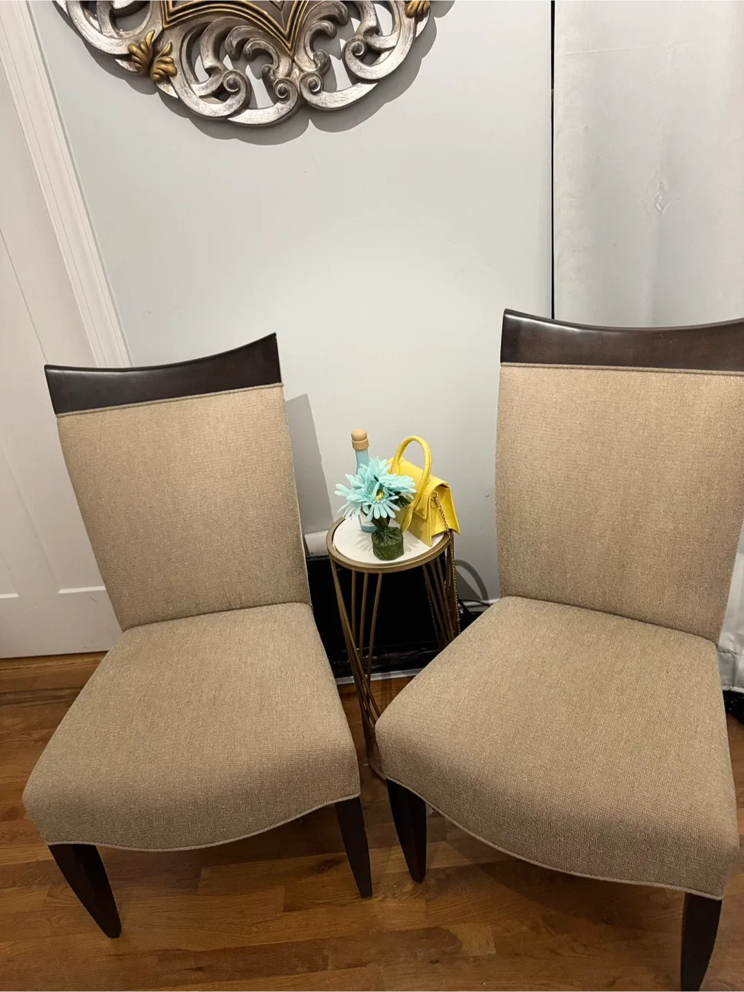 Set of 2 DONGHIA Dining Chairs - Beige🥕 image indicator(4)