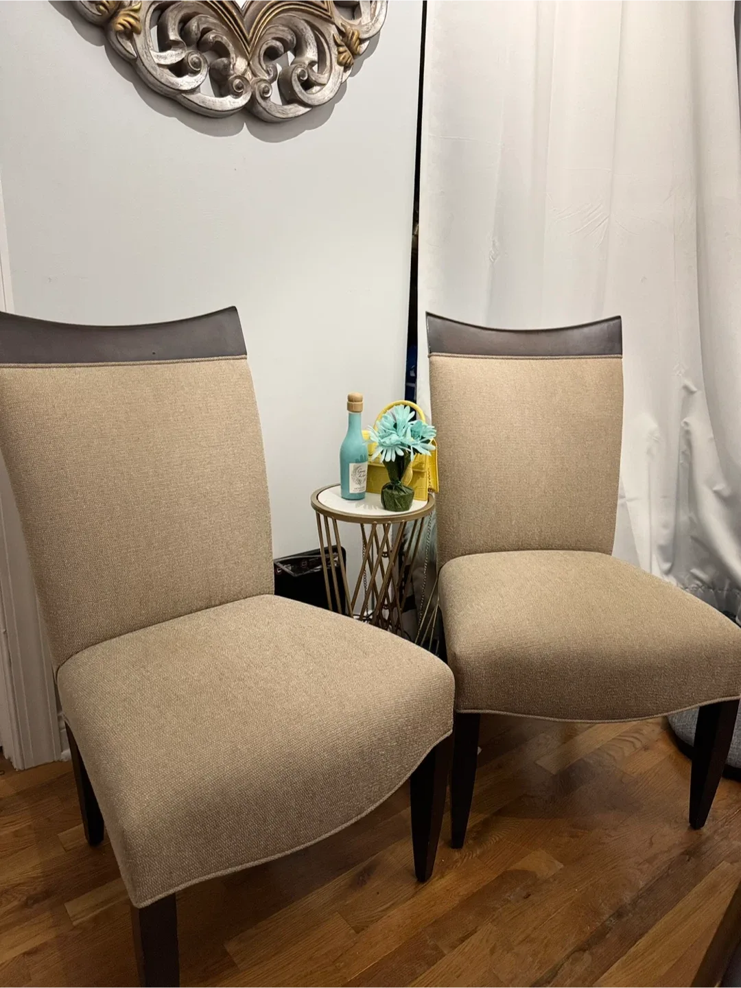 Set of 2 Dining Chairs - Beige🥕 thumbnail