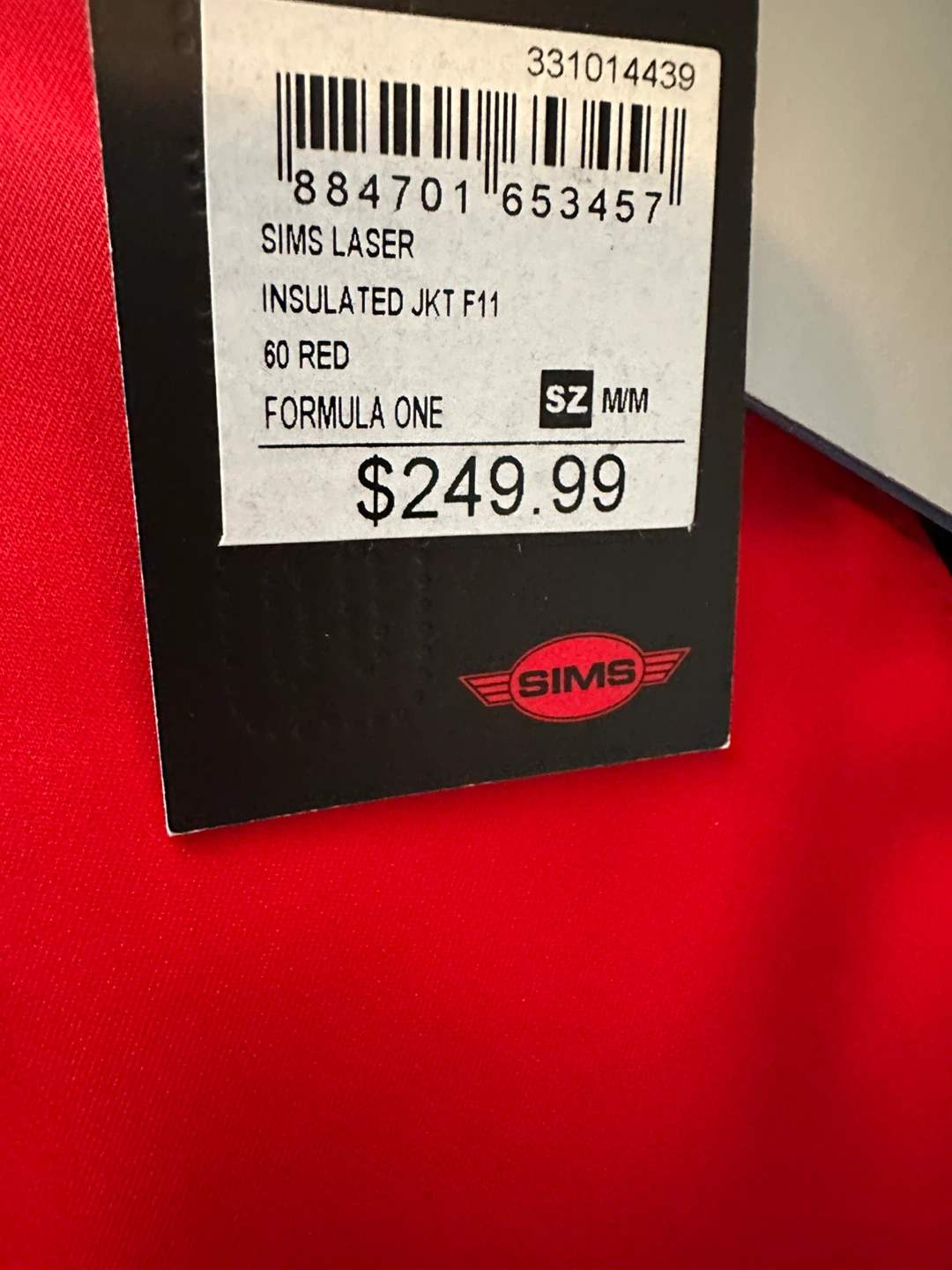 Sims Laser Insulated Jacket F11 - Size M