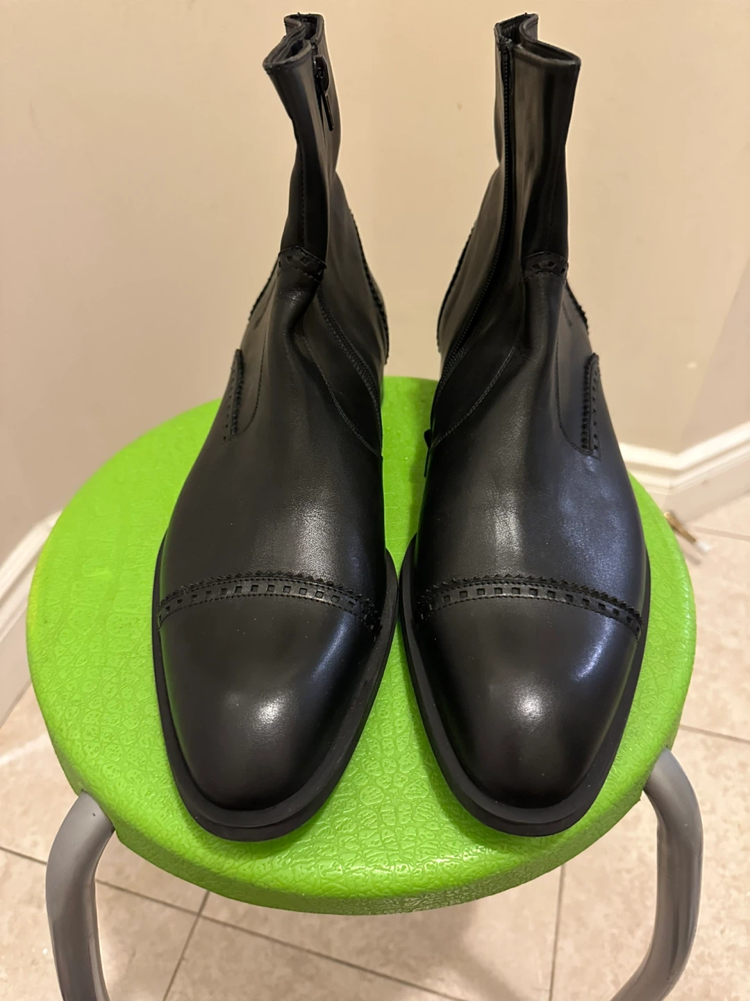 Black Leather Ankle Boots