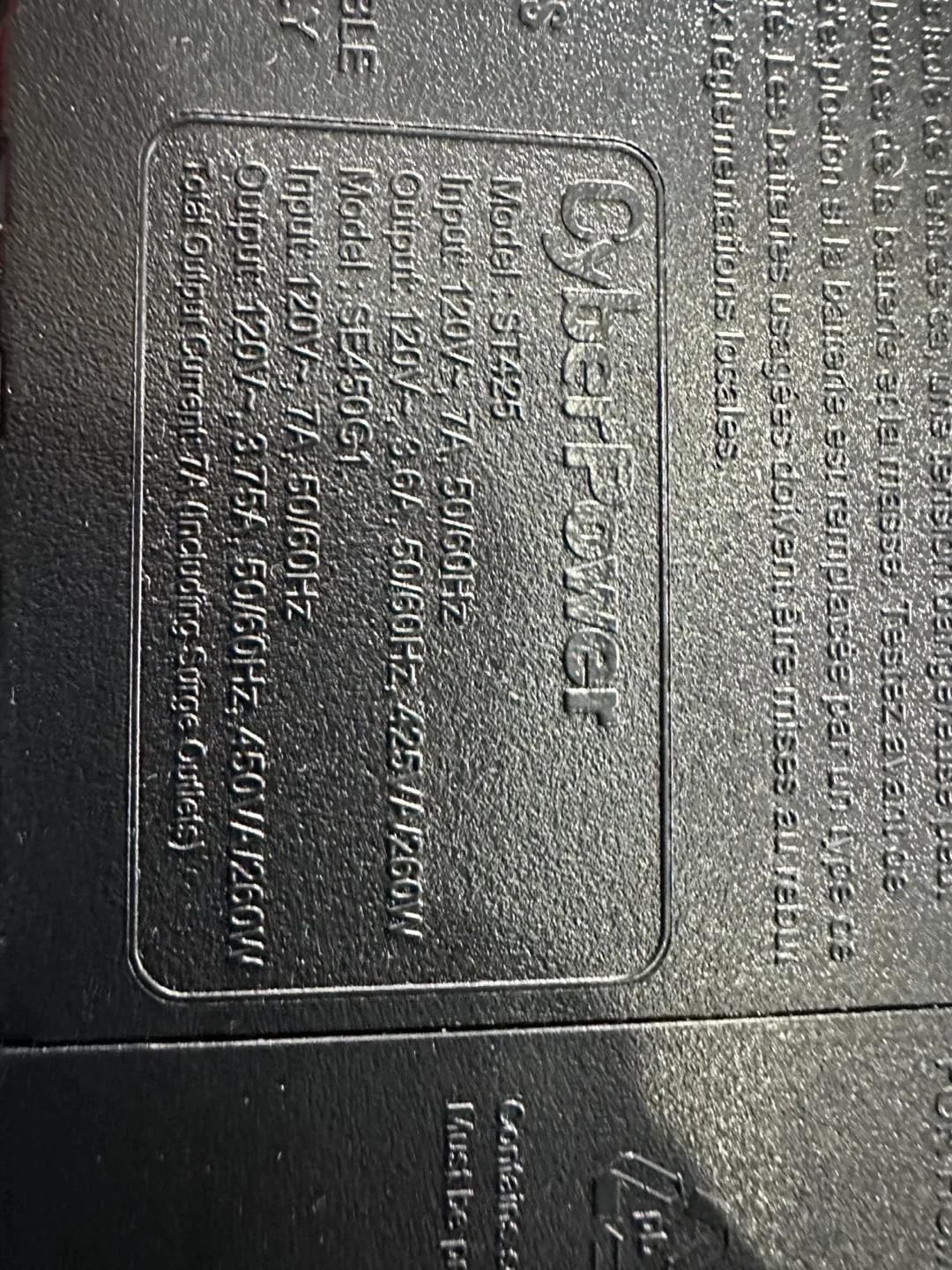 CyberPower ST425 —power supply (UPS). image indicator(6)