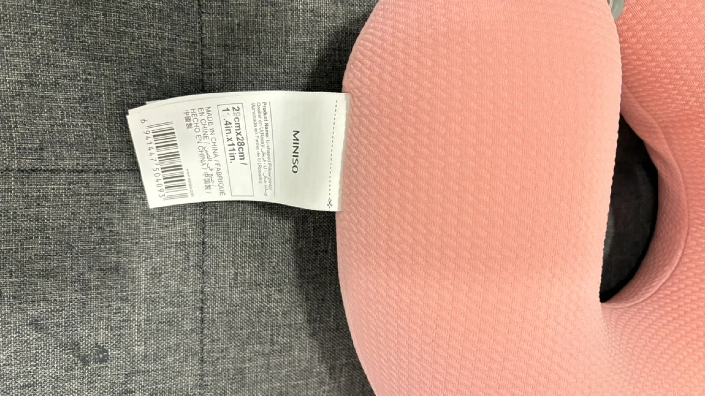 Miniso U-Shaped Neck Pillow - Pink image indicator(3)