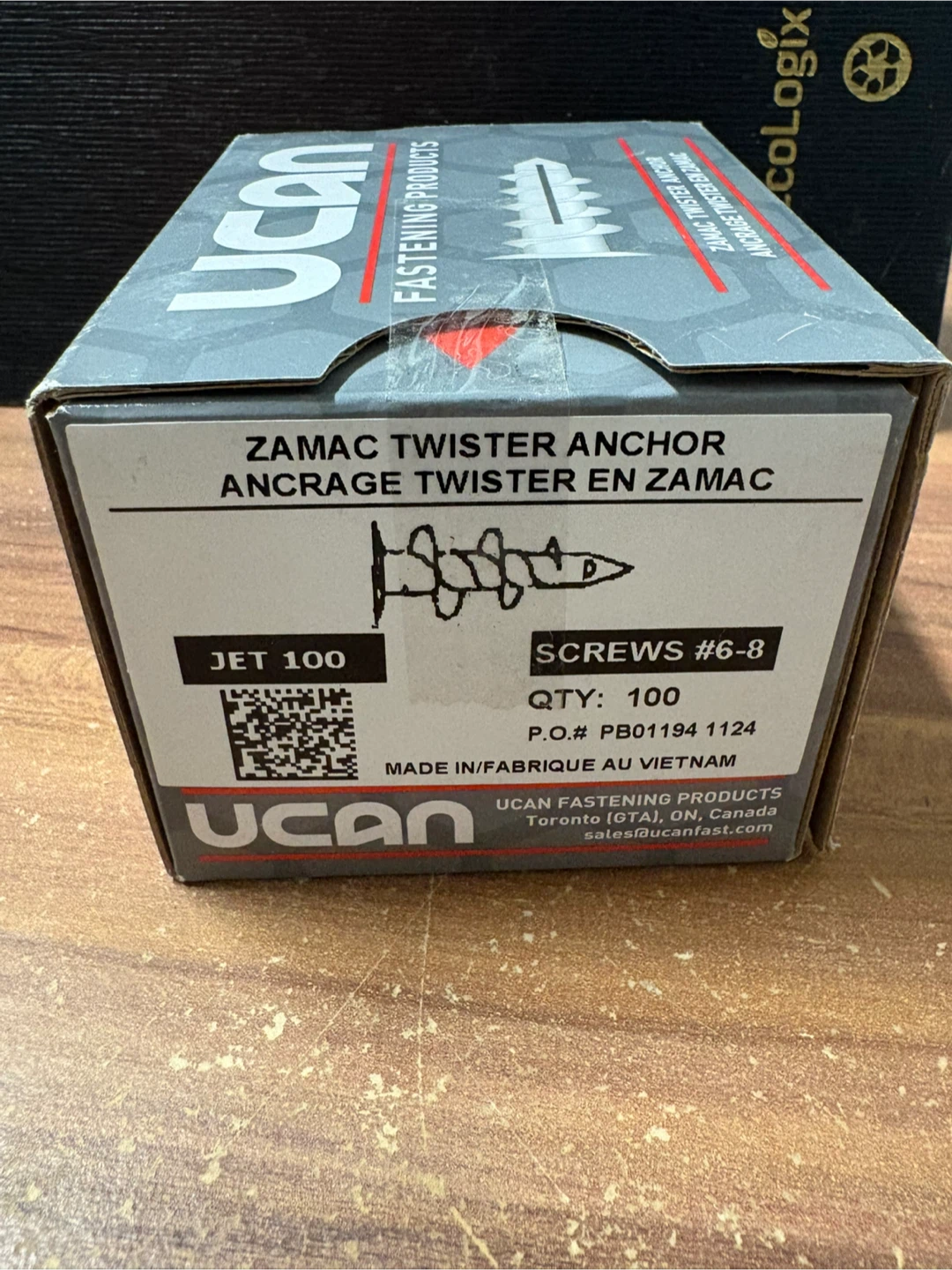UCAN Zamac Twister Anchors #6-8 - 100 Pcs