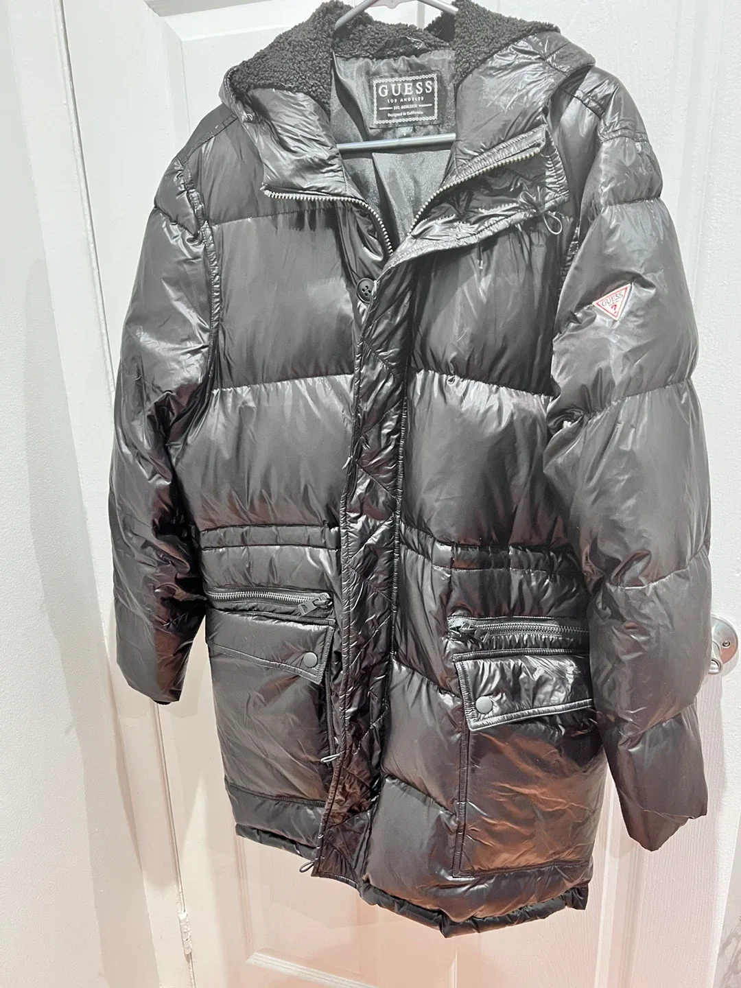 Guess Black Puffer Jacket Size Small thumbnail