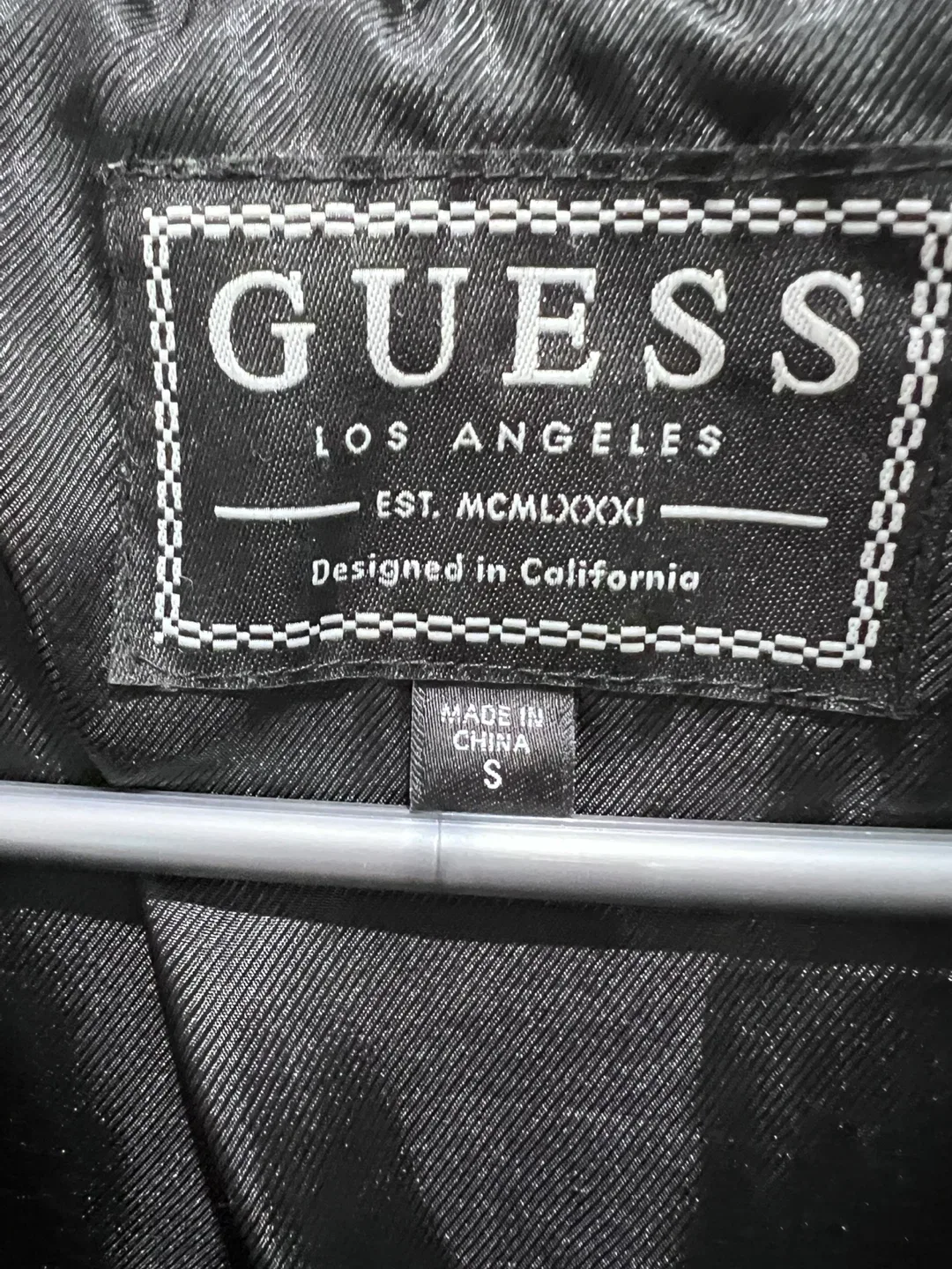 Guess Black Puffer Jacket Size Small image indicator(3)