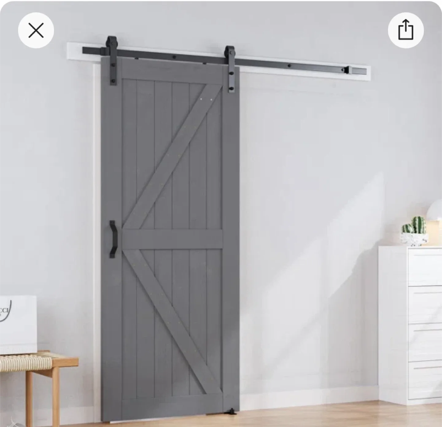 LDB Building 84" Barn Door with Hardware Kit image indicator(4)