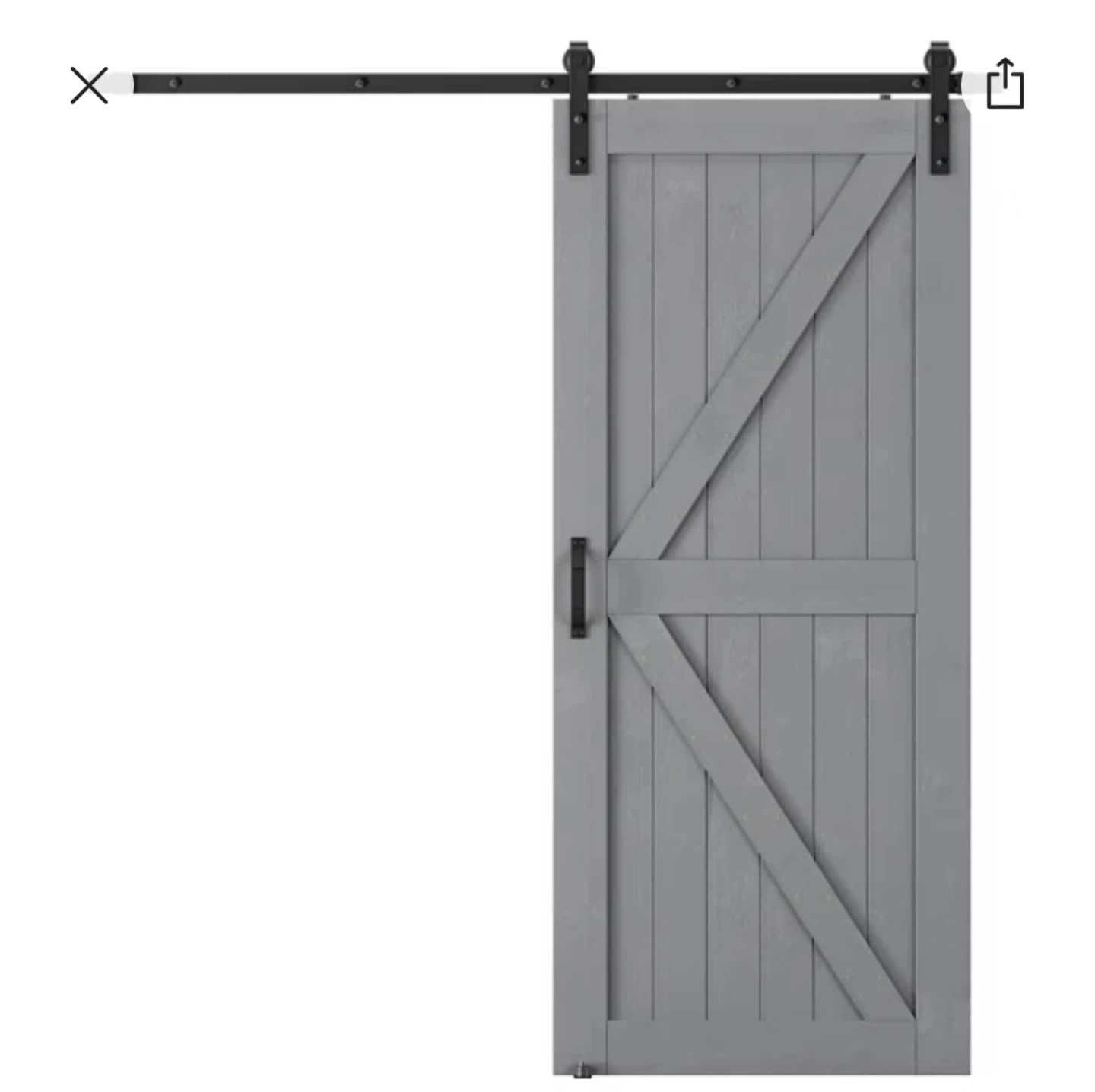 LDB Building 84" Barn Door with Hardware Kit