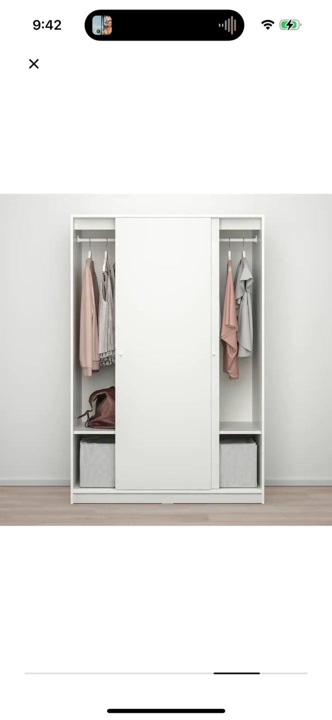 IKEA KLEPPSTAD Wardrobe with Sliding Doors image indicator(2)