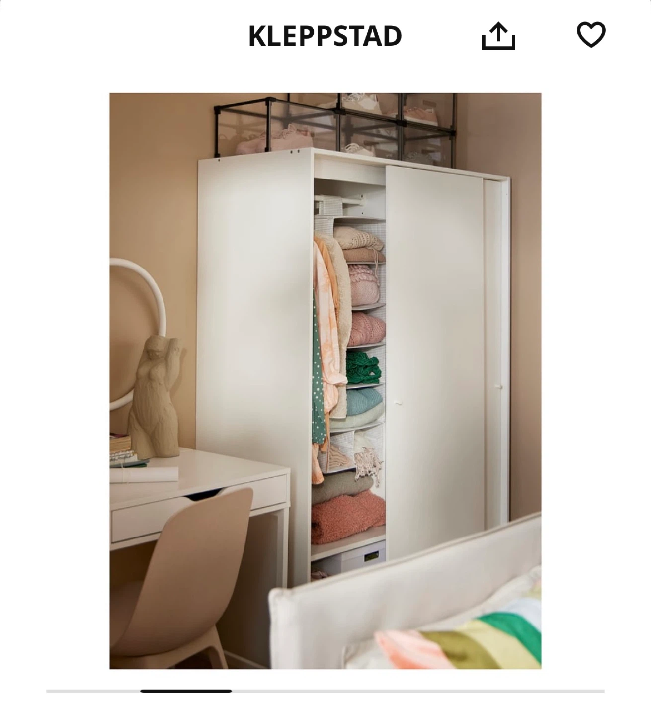 IKEA KLEPPSTAD Wardrobe with Sliding Doors - photo 4
