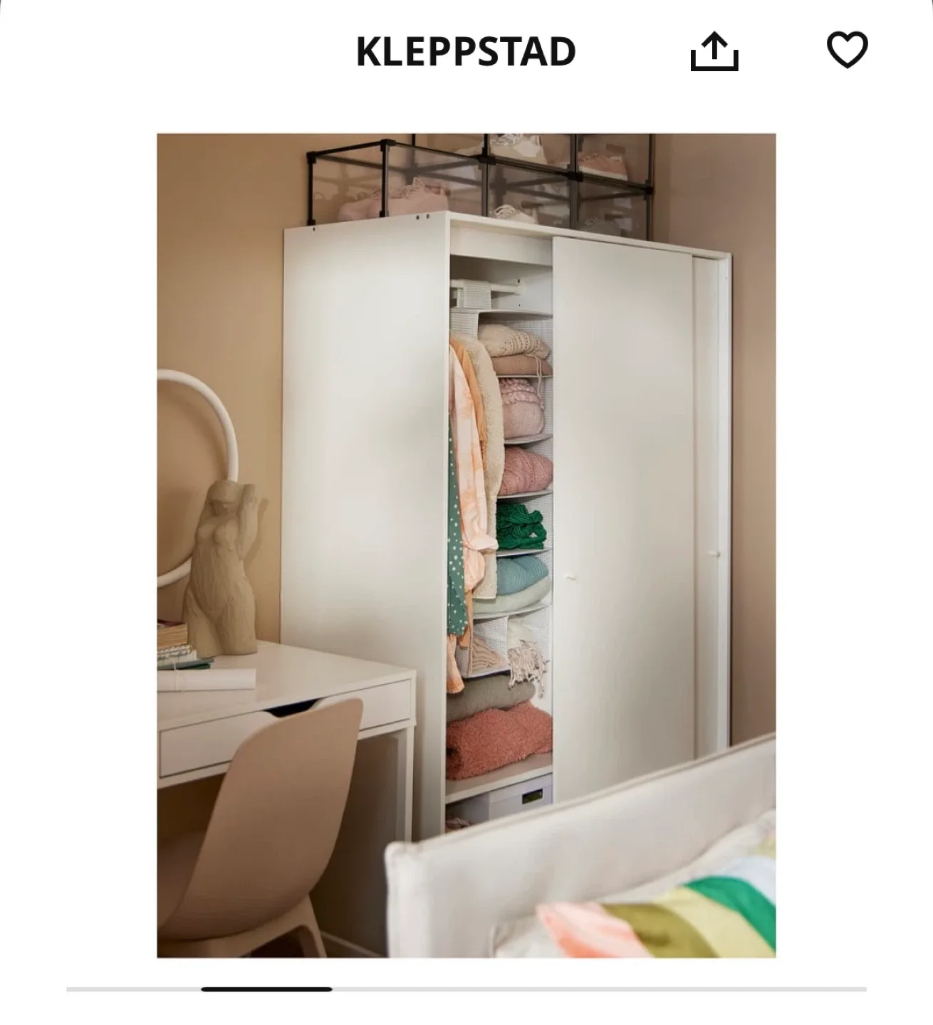IKEA KLEPPSTAD Wardrobe with Sliding Doors image indicator(4)