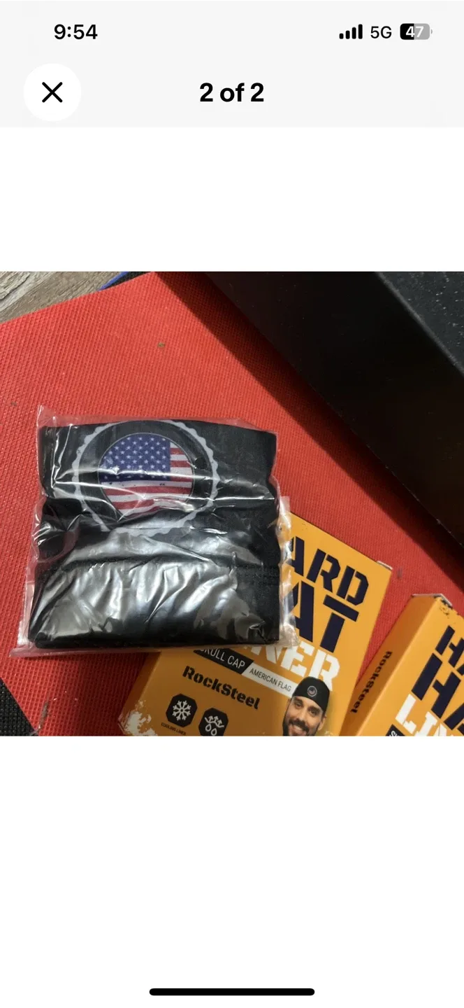 Rocksteel Hard Hat Liner Skull Cap - American Flag image indicator(2)