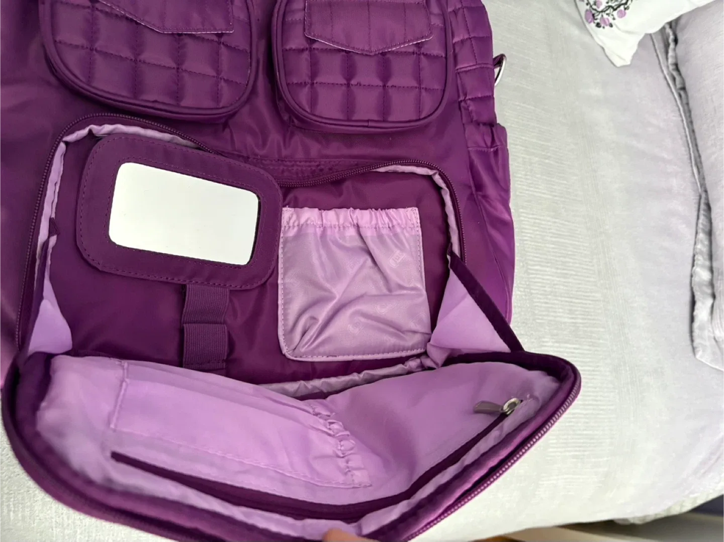 Lug Purple Quilted Tote Bag image indicator(2)