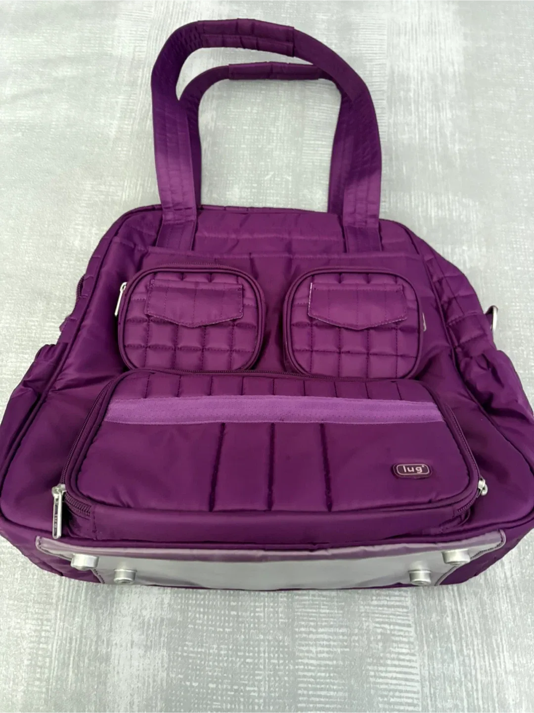 Lug Purple Quilted Tote Bag image indicator(3)